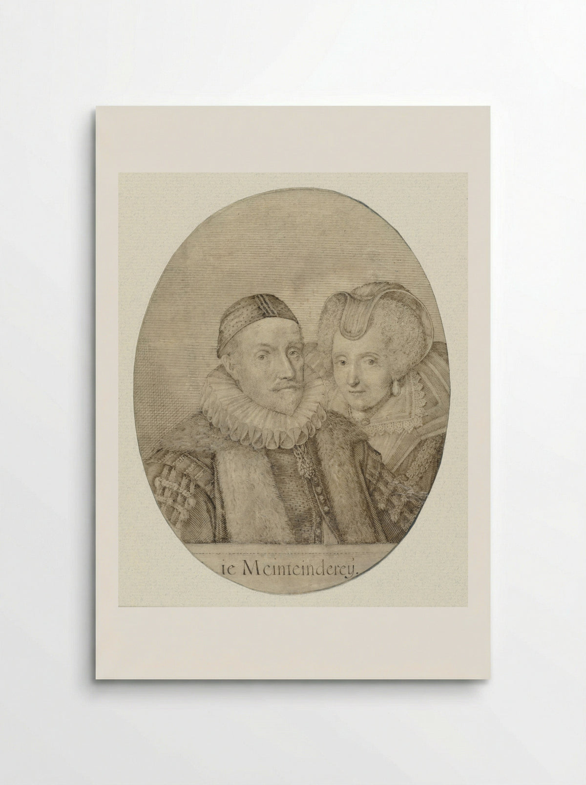 Portretten van Willem I en Louise de Coligny - J.A. Stock - Poster