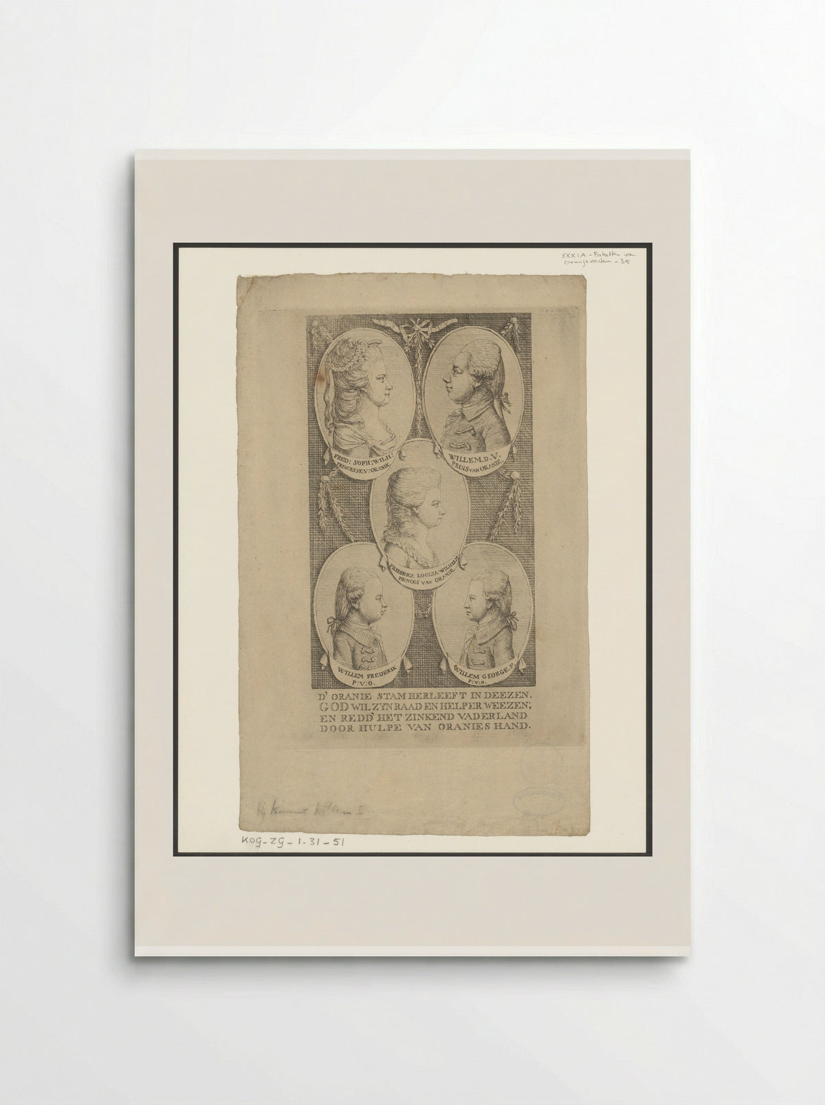 Portretten van de familie Oranje-Nassau - Johannes Jelgerhuis - Poster