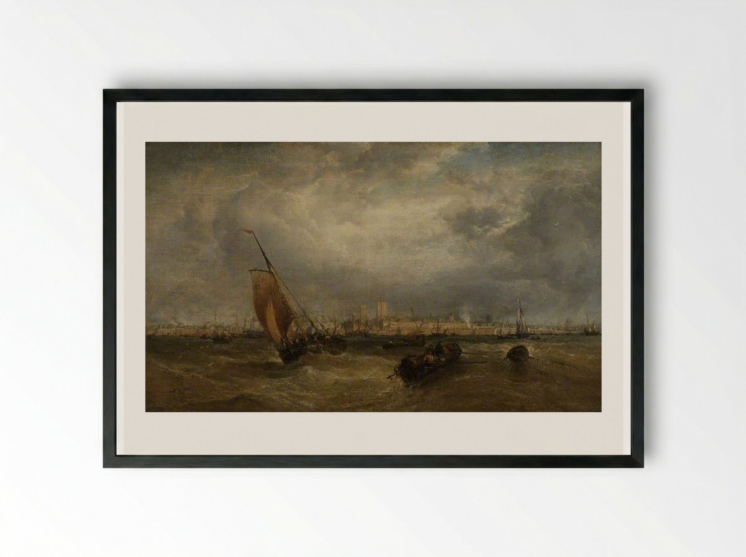 Portsmouth Harbour - James Webb - Framed Print Black