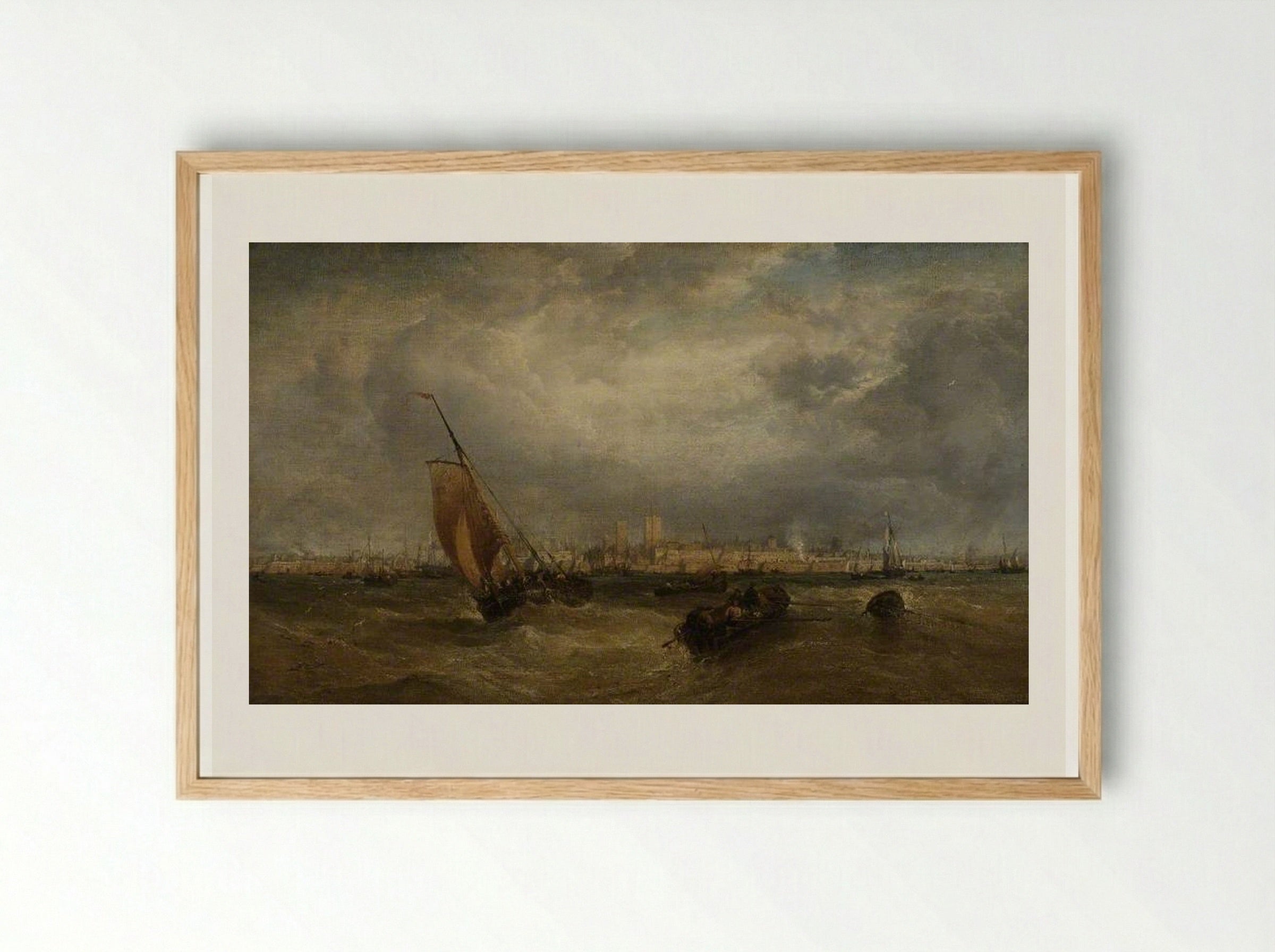 Portsmouth Harbour - James Webb - Framed Print Wood