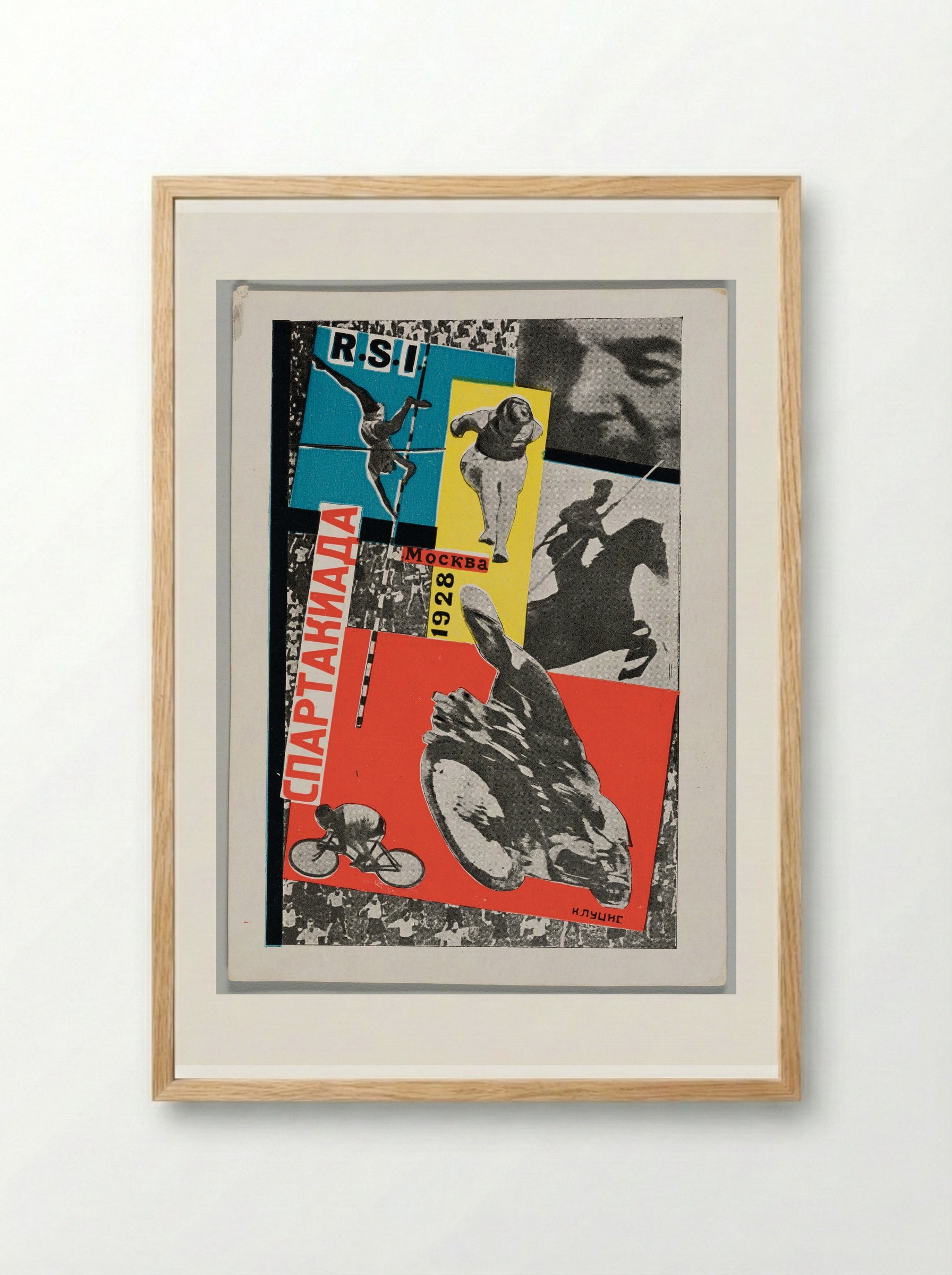 Postcard for Spartakiada, Moscow 1928 - Gustavs Klucis - Framed Print Wood