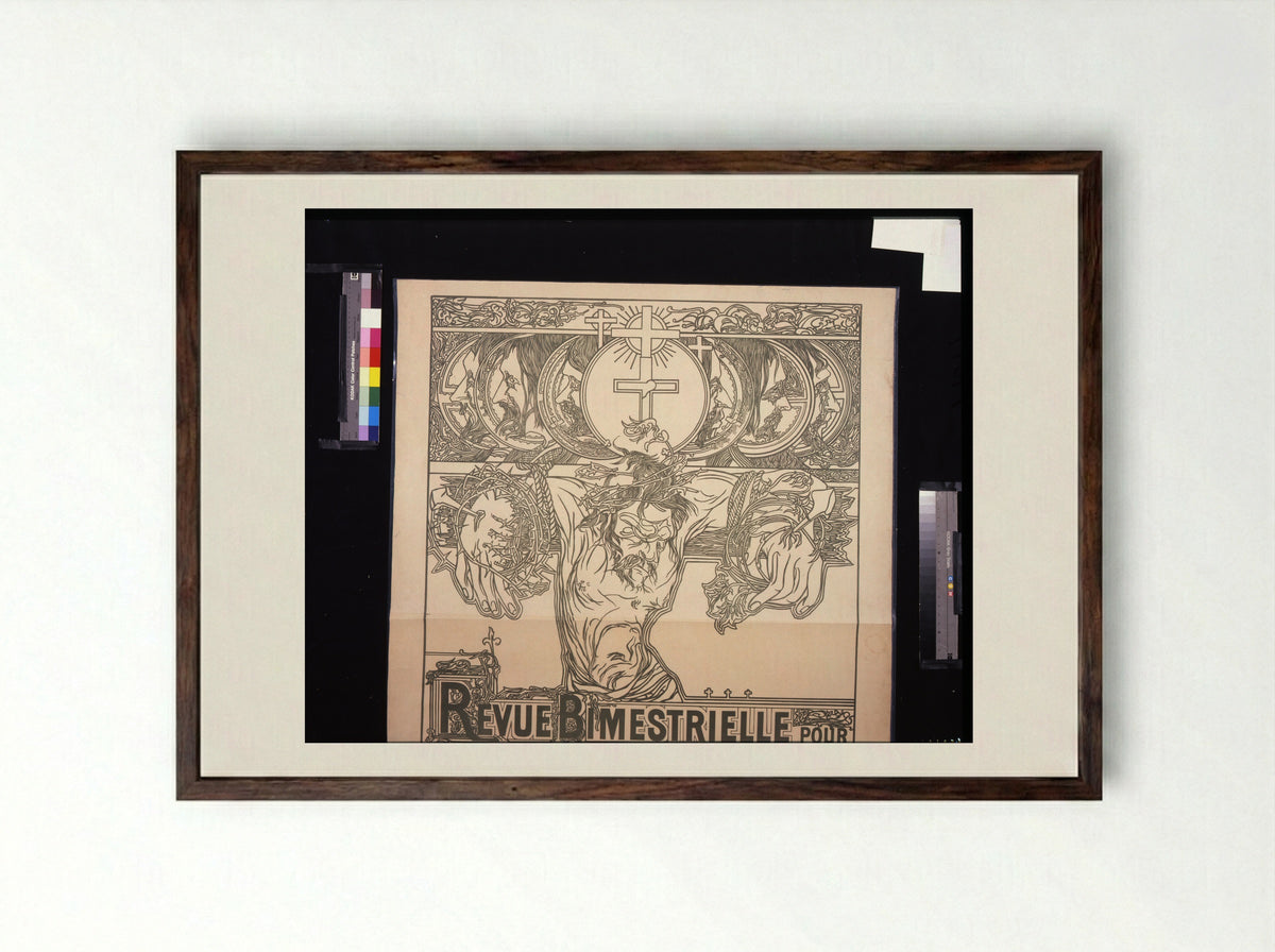 Poster for Revue Bimestrielle - Johan Thorn Prikker - Framed Print Dark Wood