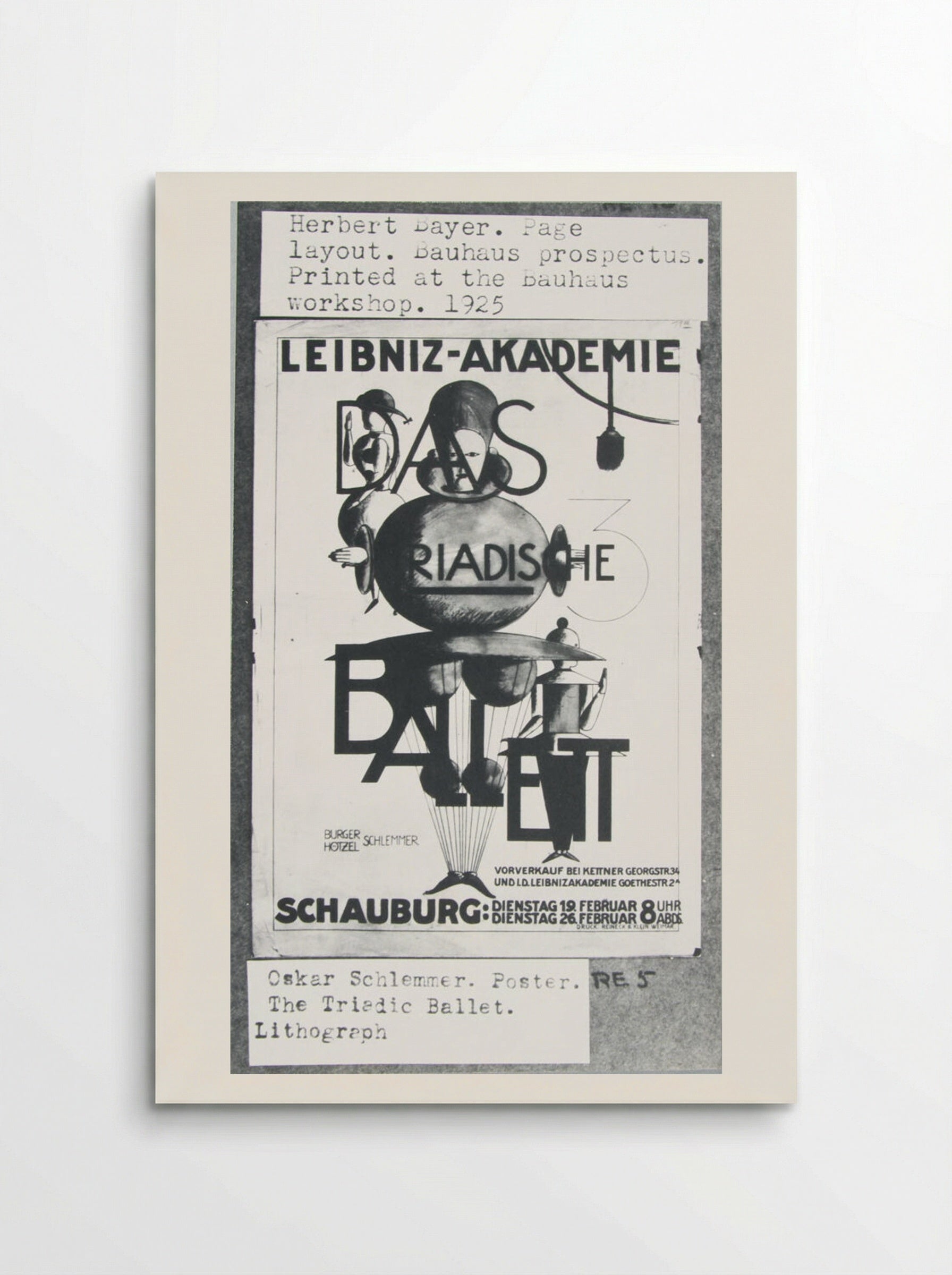 Poster for the Triadic Ballet - Oskar Schlemmer - Poster