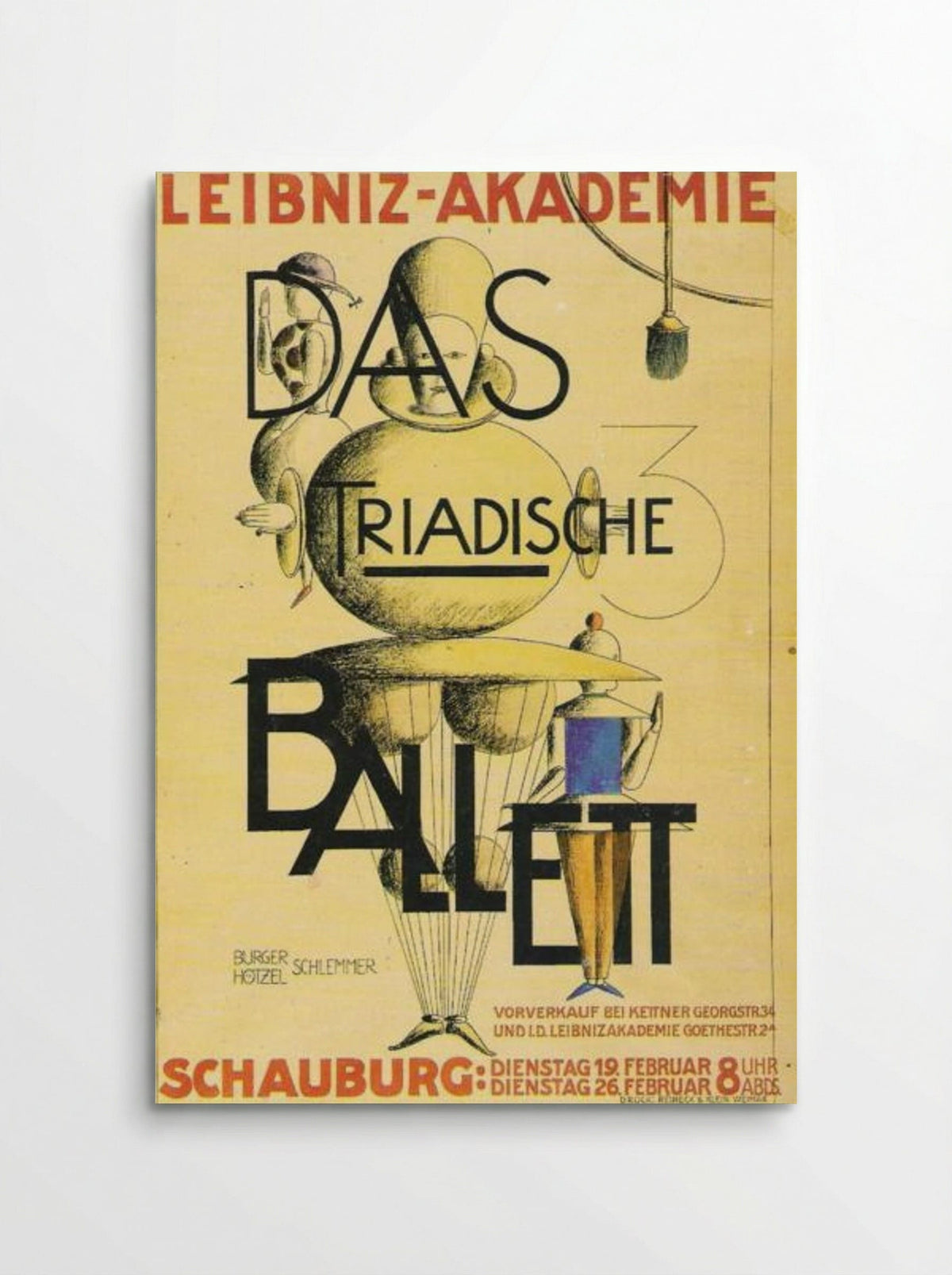 Poster for the Triadic Ballet - Oskar Schlemmer - Poster