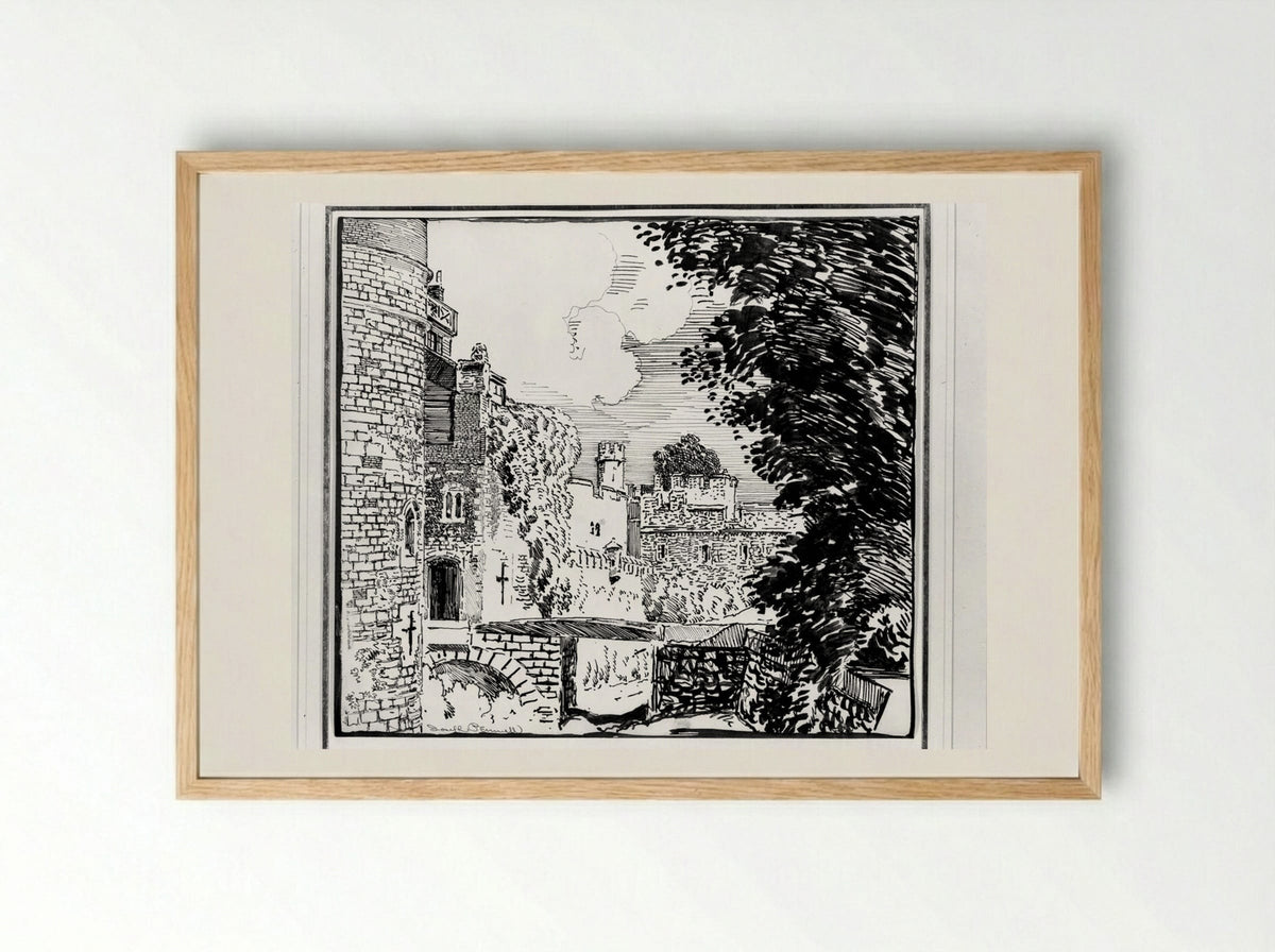 Postern Gateway - Joseph Pennell - Framed Print Wood