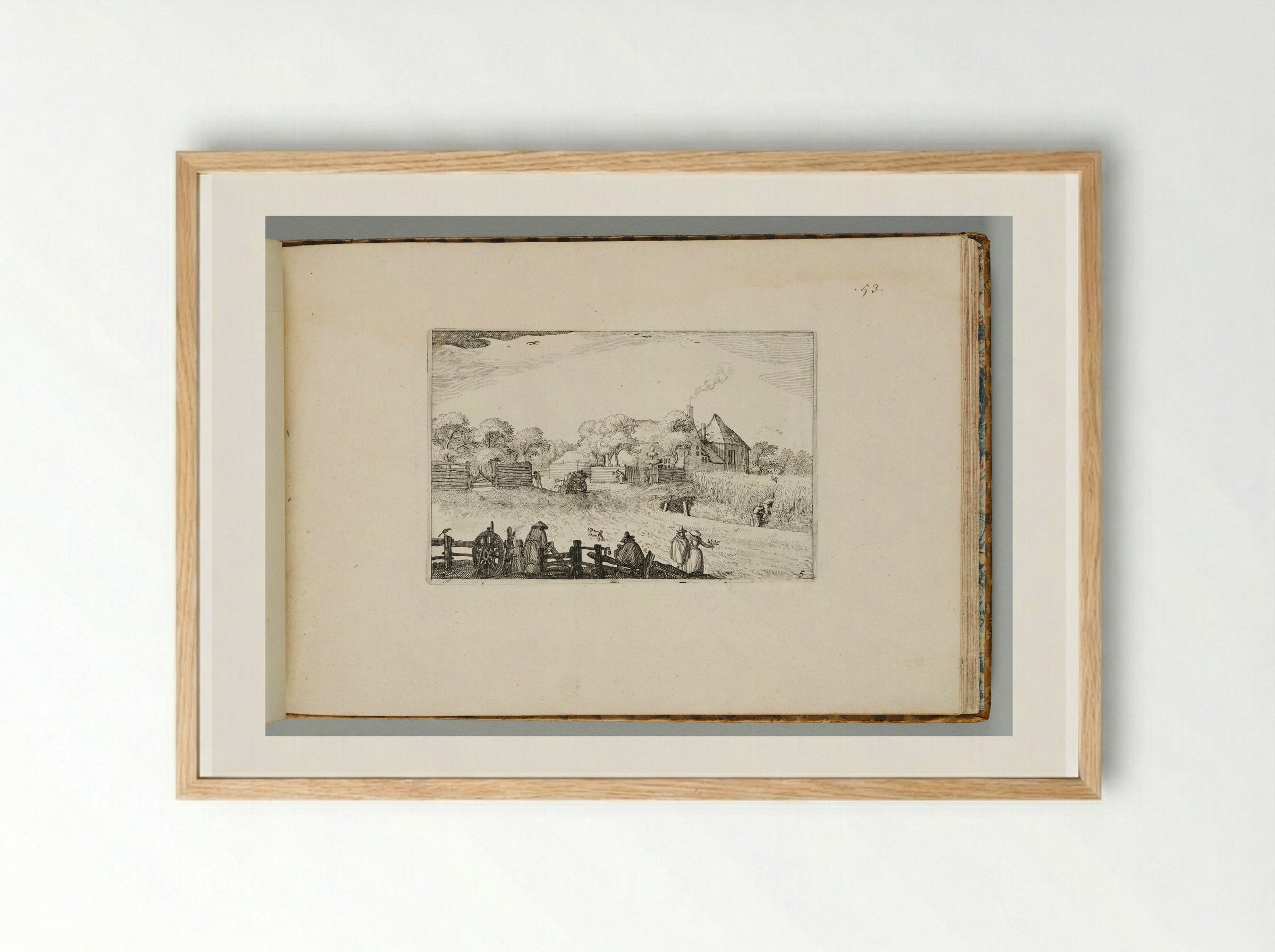 Pot's Inn - Claes Jansz. Visscher - Framed Print Wood