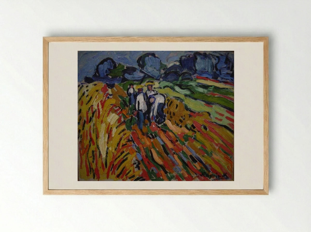 Potato Pickers - Maurice de Vlaminck - Framed Print Wood