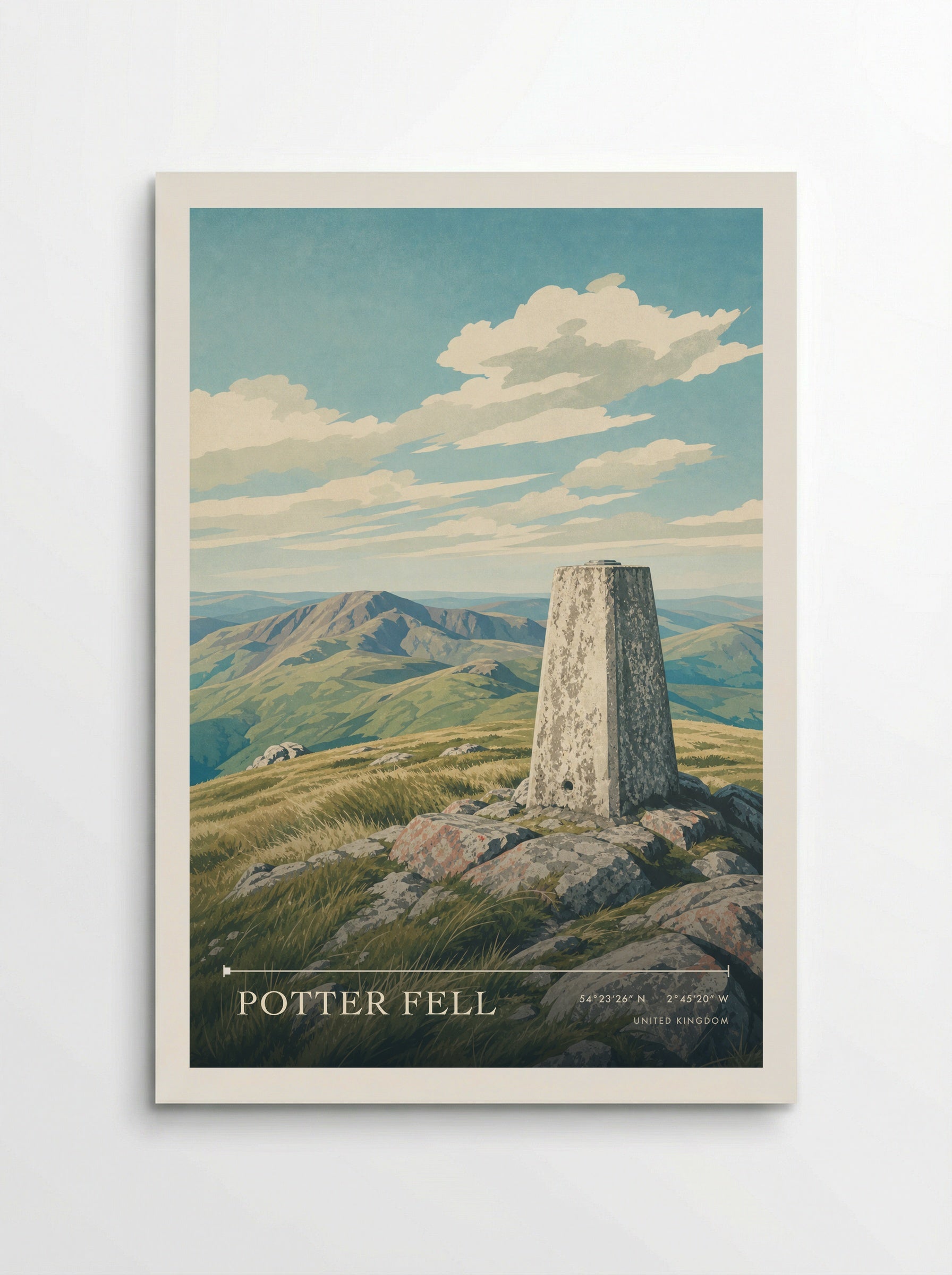 Potter Fell United Kingdom Travel Poster - Poster