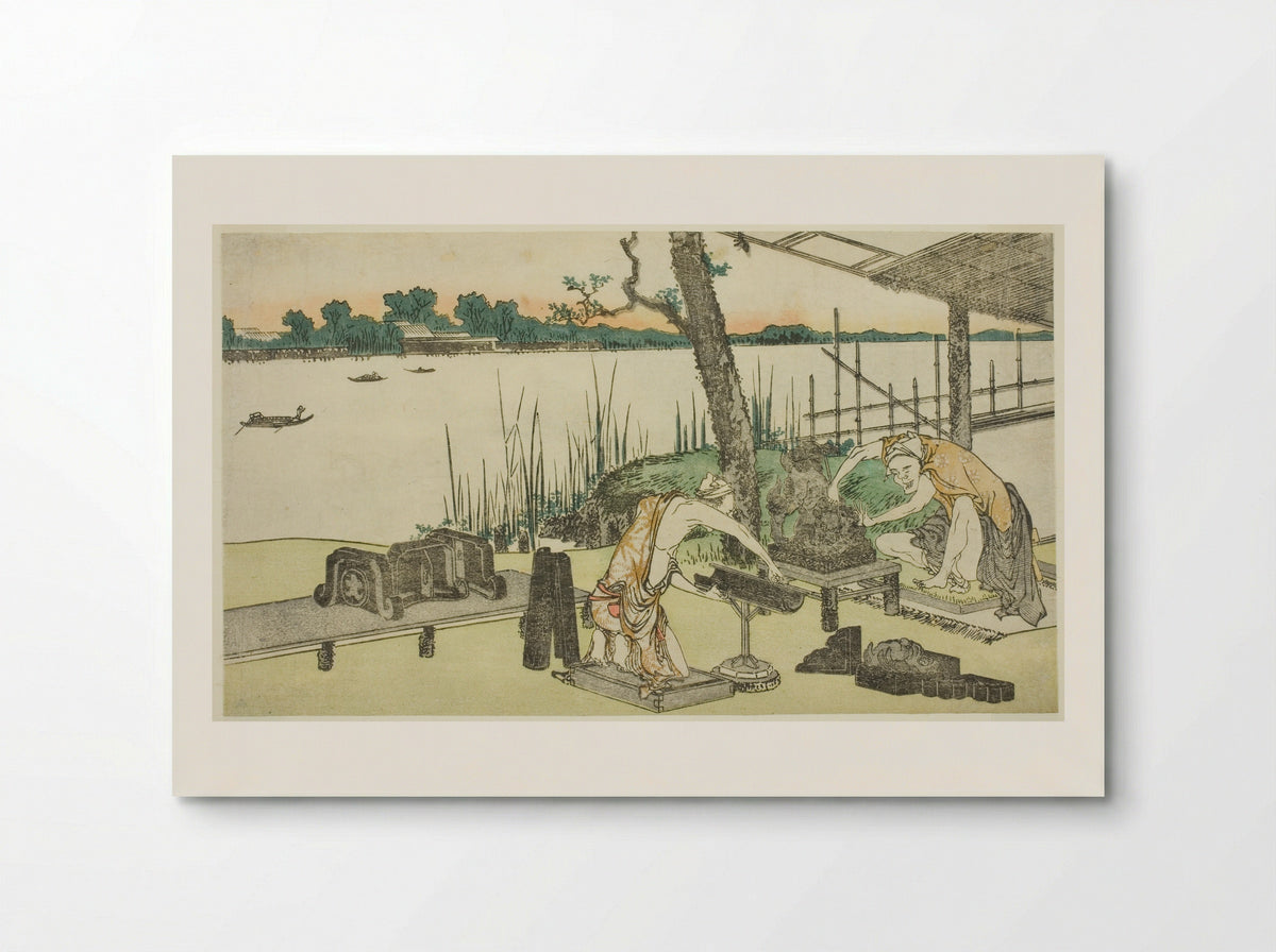 Potters at Work - Imado - Katsushika Hokusai - Poster