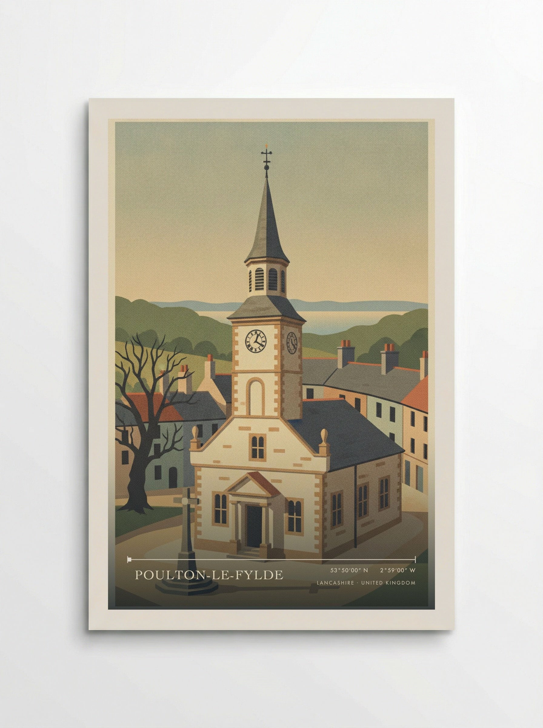 Poulton-le-Fylde Lancashire United Kingdom Travel Poster - Poster