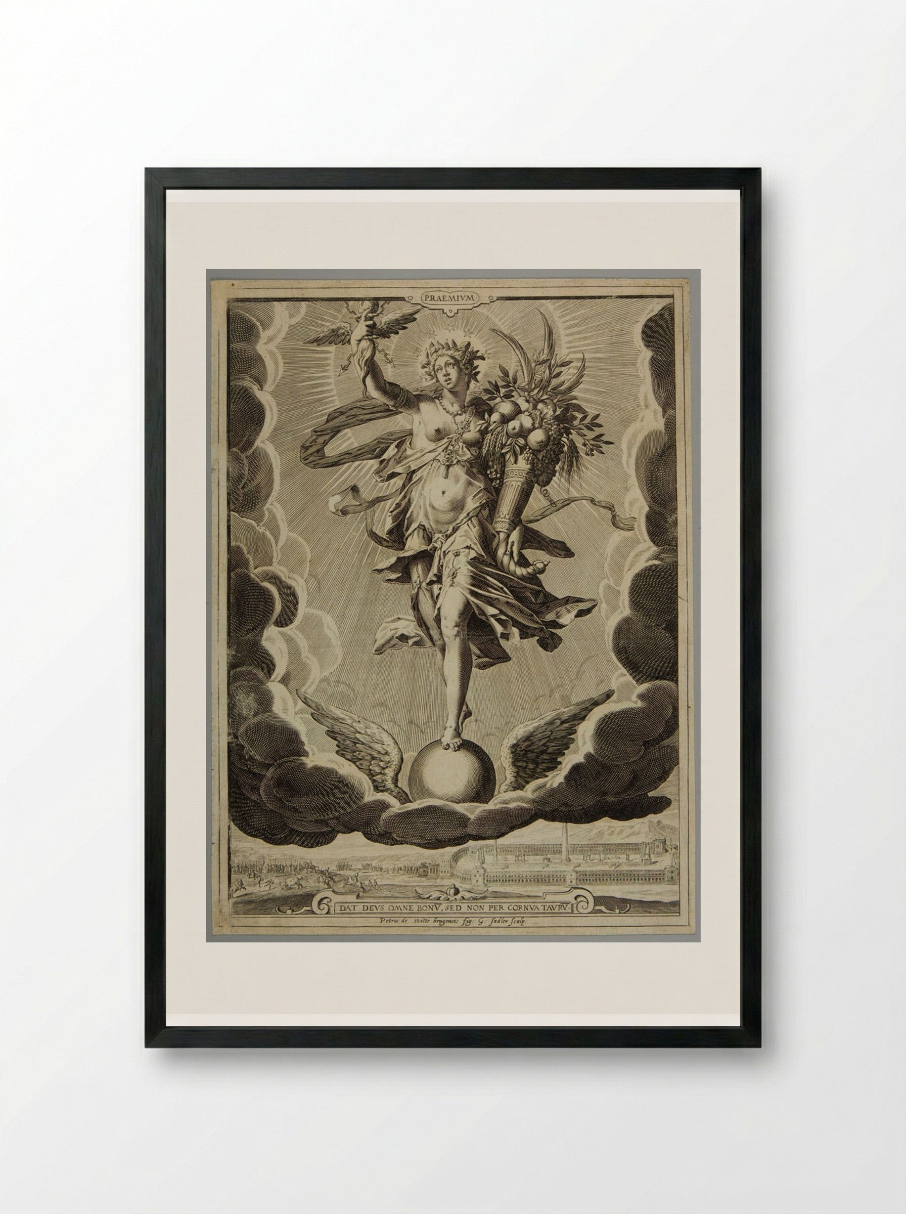 Praemium - Aegidius Sadeler II - Framed Print Black