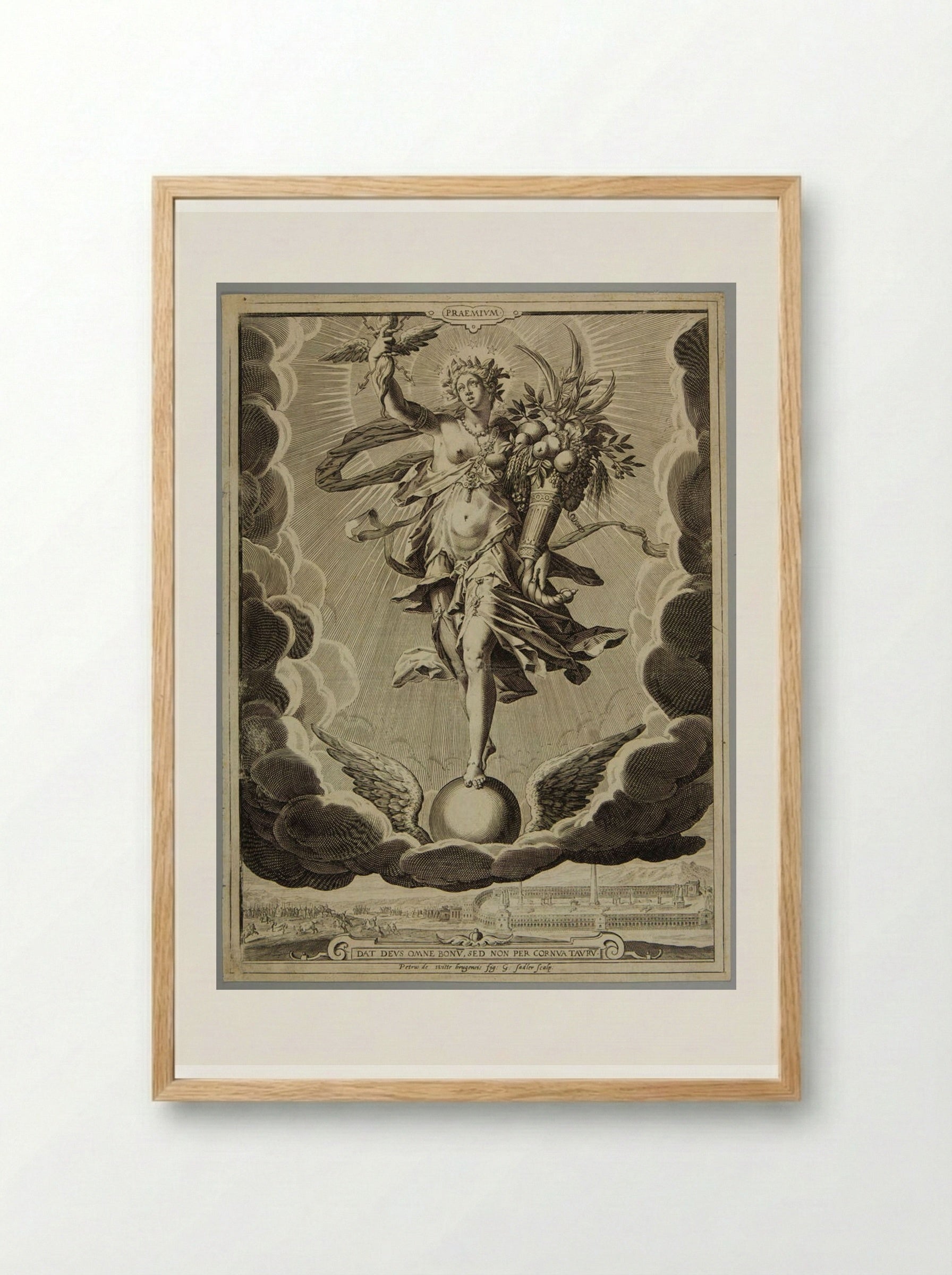 Praemium - Aegidius Sadeler II - Framed Print Wood