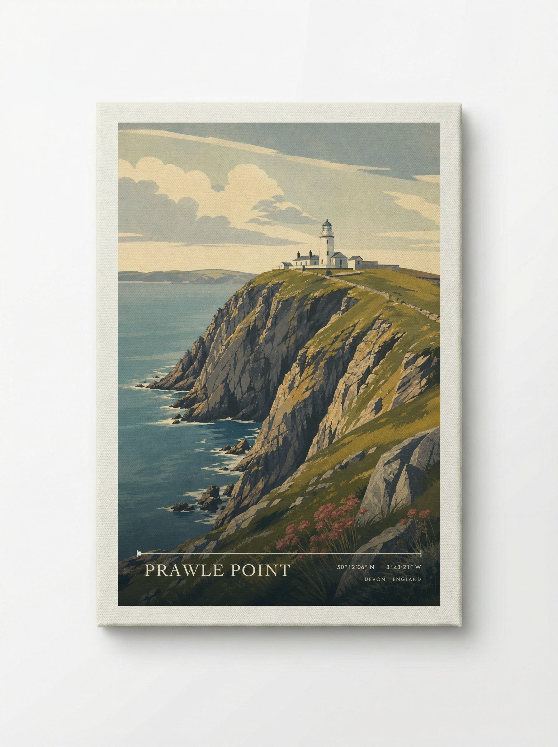 Prawle Point Devon England Travel Poster - Canvas