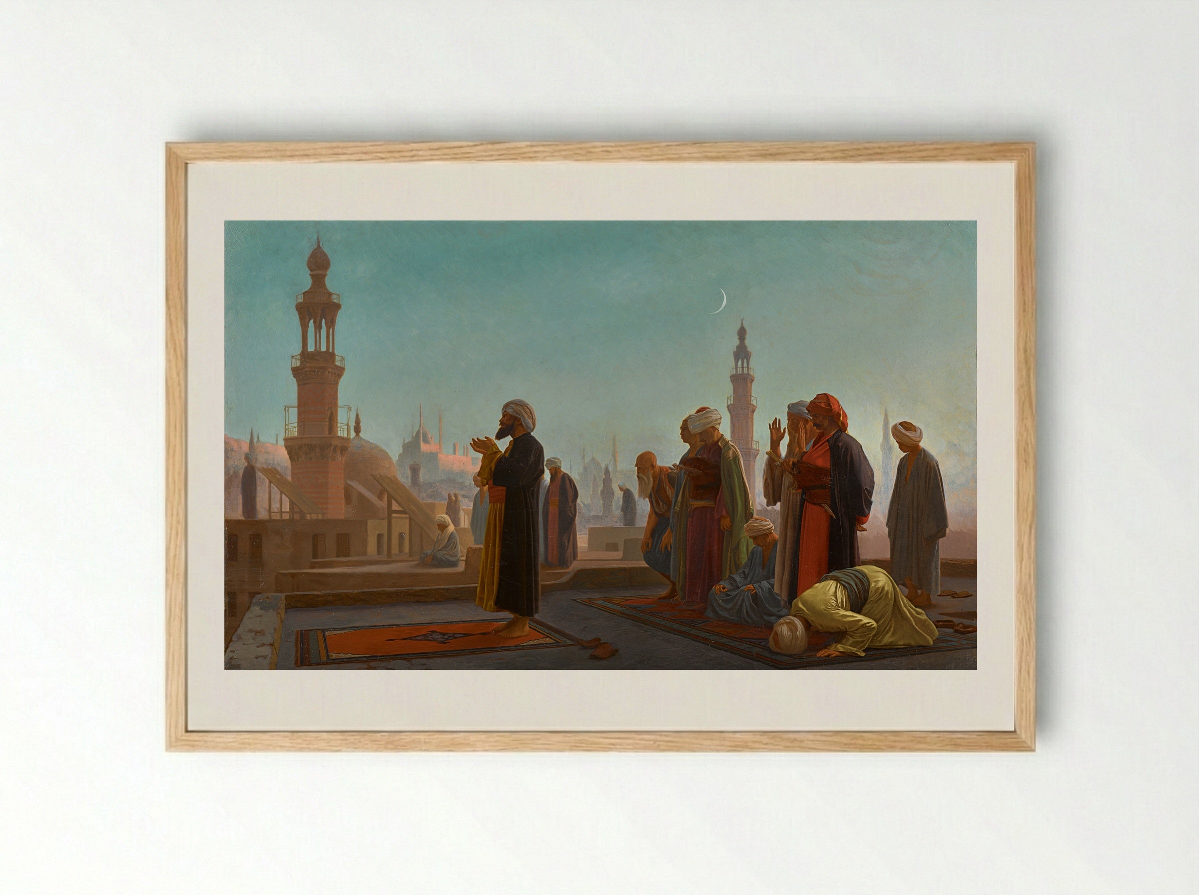 Prayer in Cairo - Jean-Léon Gérôme - Framed Print Wood