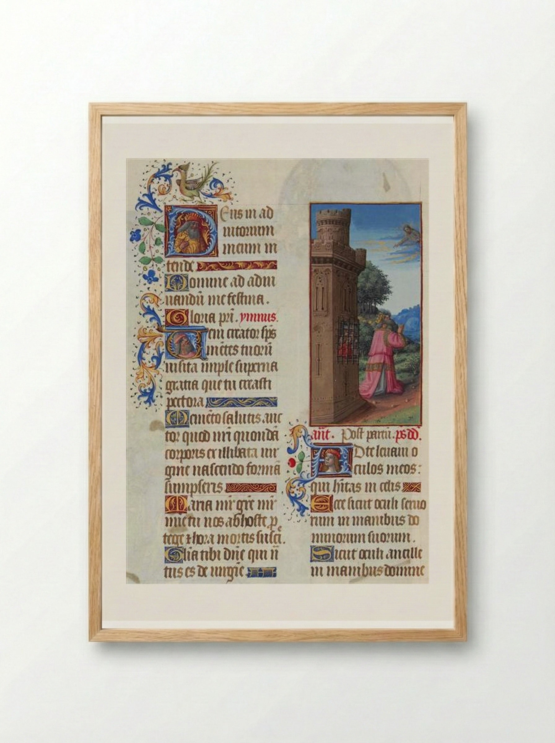 Prayer of David - Limbourg brothers - Framed Print Wood