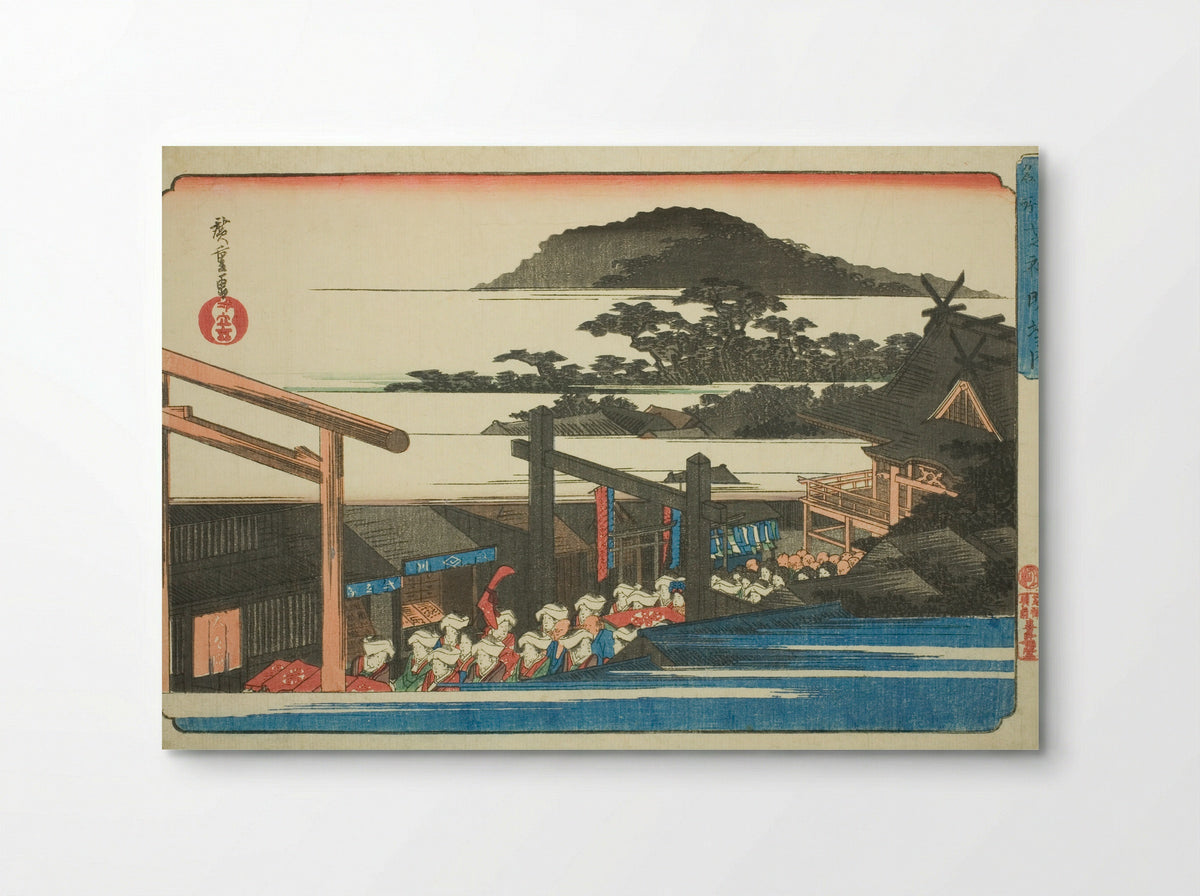 Precincts of the Shiba Shinmei Shrine - Utagawa Hiroshige - Poster