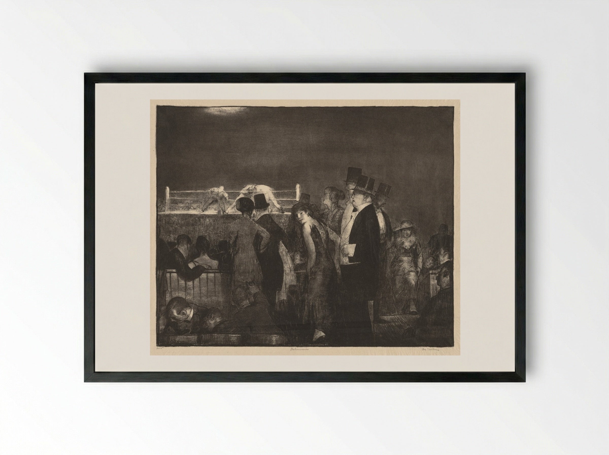 Preliminaries - George Bellows - Framed Print Black