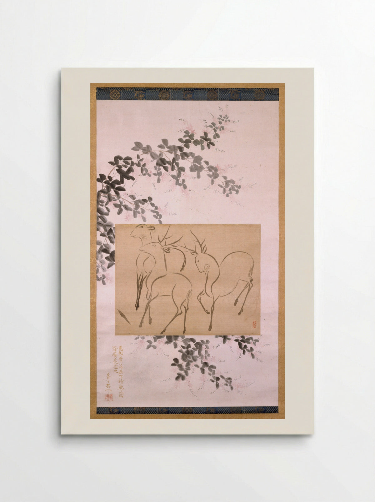 Preliminary Drawing of Three Deer - Ogata Kōrin - Poster