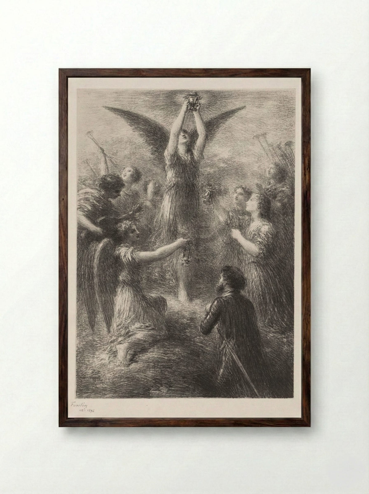Prelude to Lohengrin - Henri Fantin-Latour - Framed Print Dark Wood