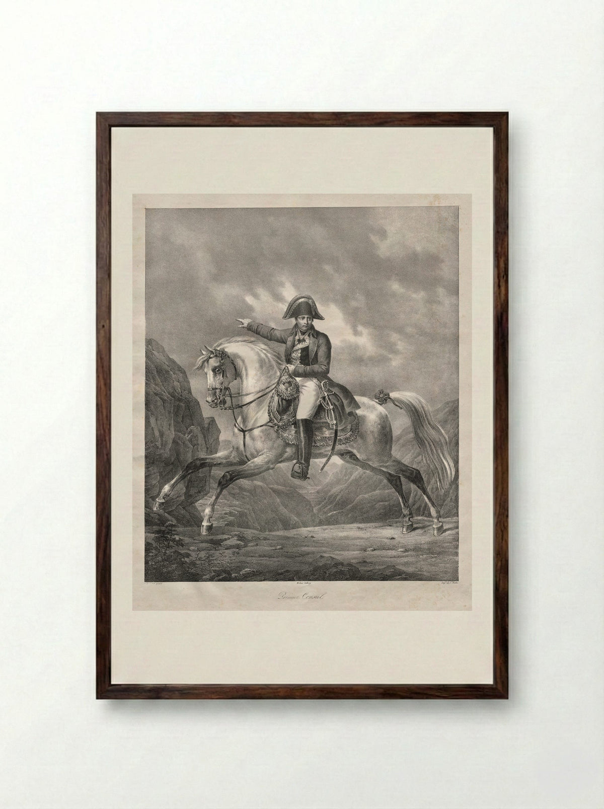 Premier Consul - Antoine Jean Weber - Framed Print Dark Wood
