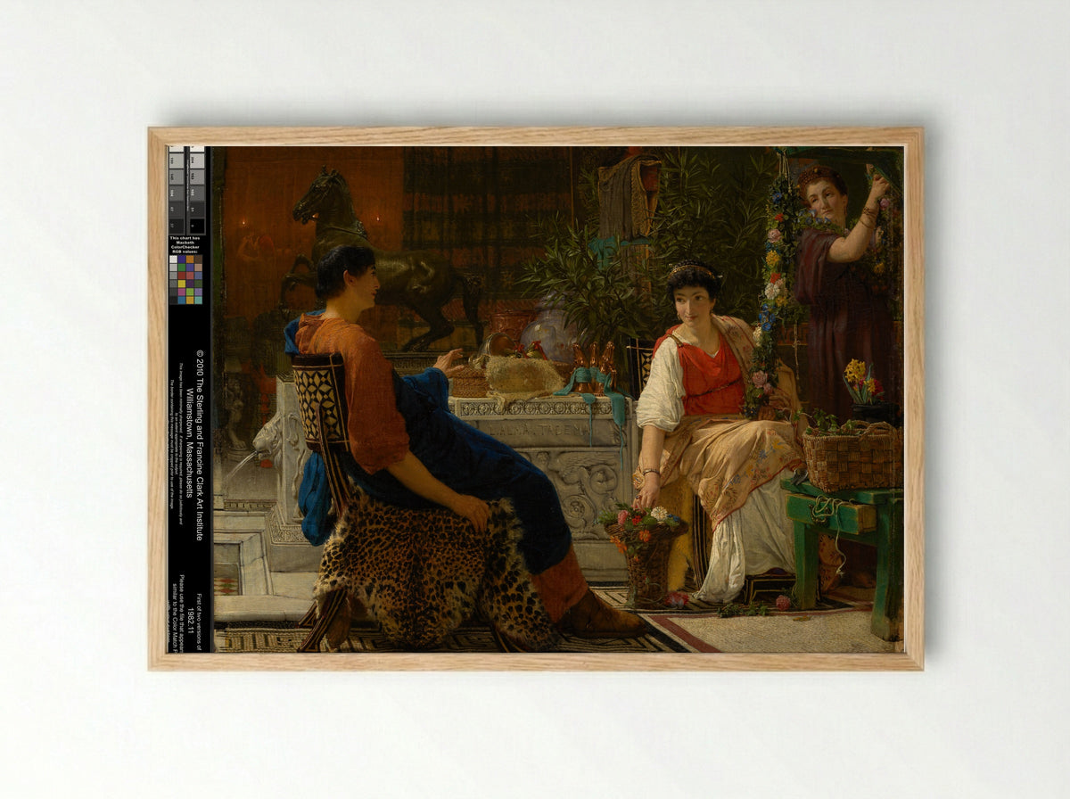 Preparations for the Festivities - Sir Lawrence Alma-Tadema - Framed Print Wood