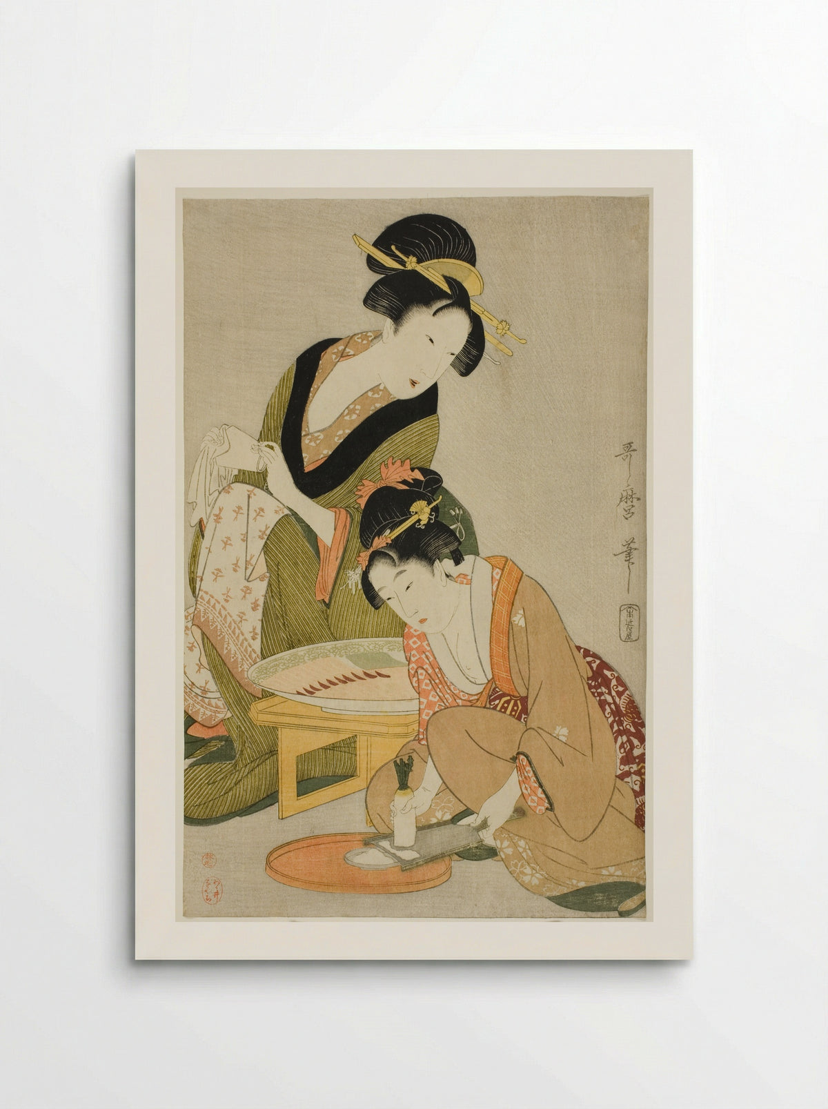Preparing a Meal - Kitagawa Utamaro - Poster