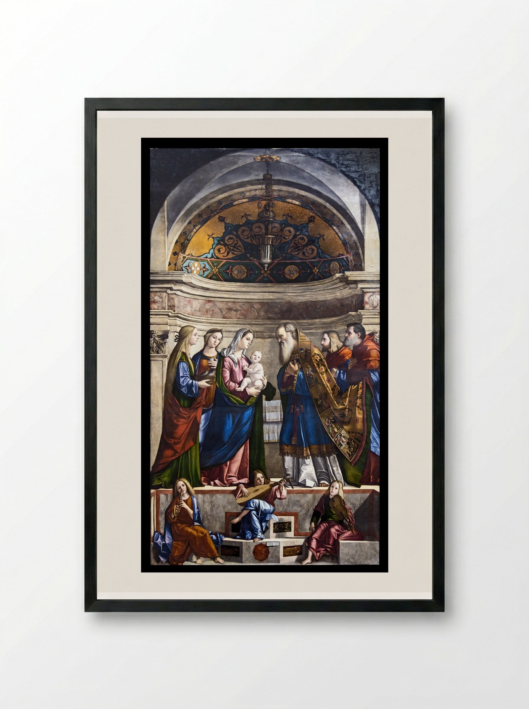 Presentation in the Temple - Vittore Carpaccio - Framed Print Black