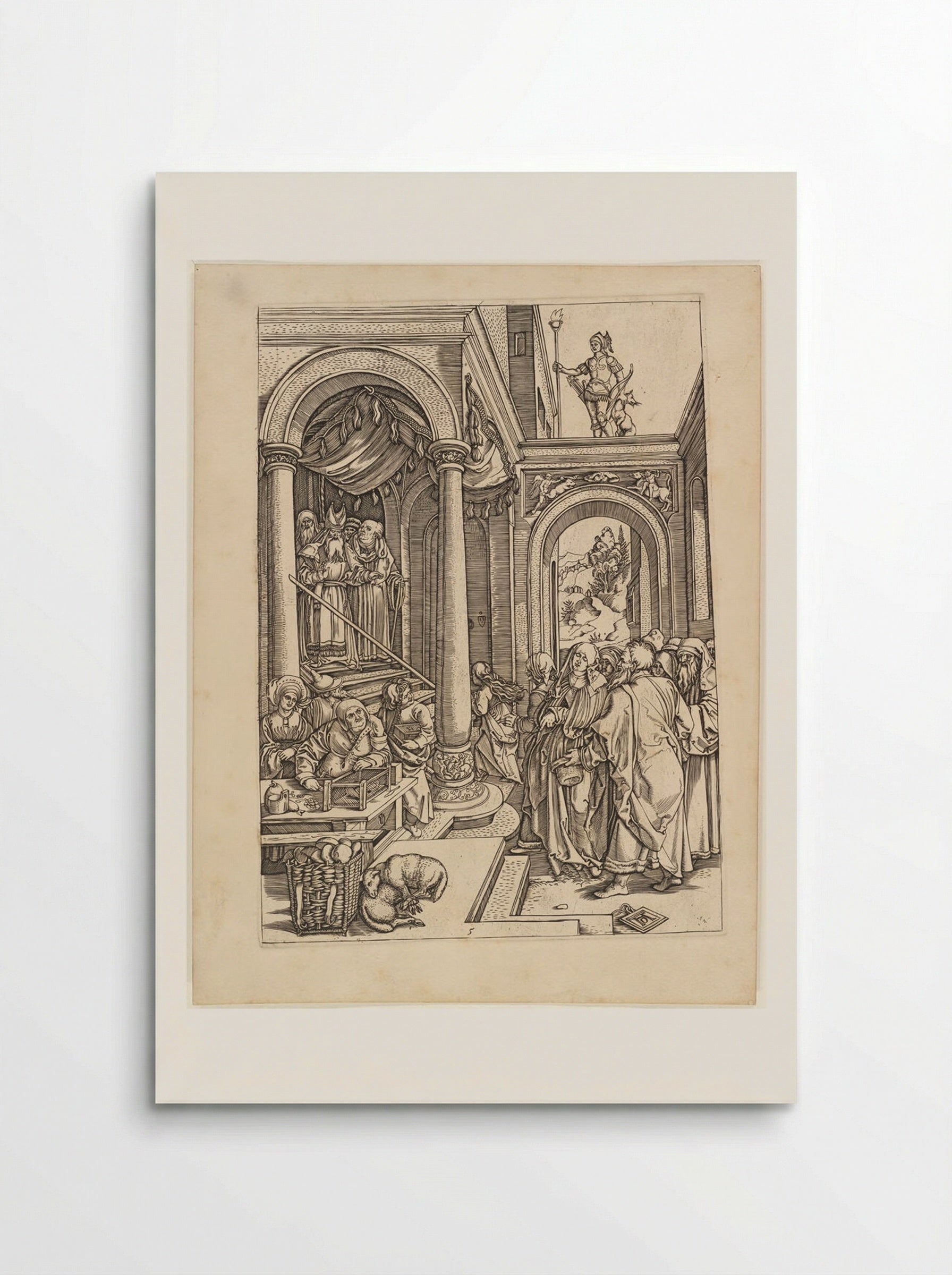Presentation of the Young Virgin in the Temple - Marcantonio Raimondi - Poster