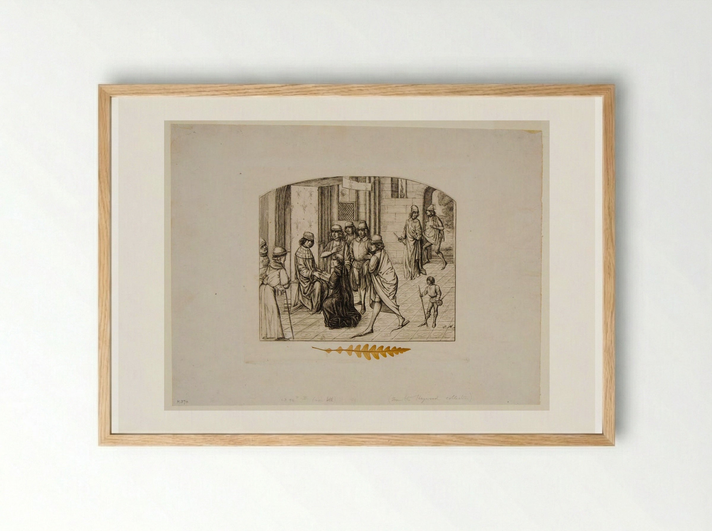 Presentation to Louis XI at Plessis les Tours - Charles Meryon - Framed Print Wood