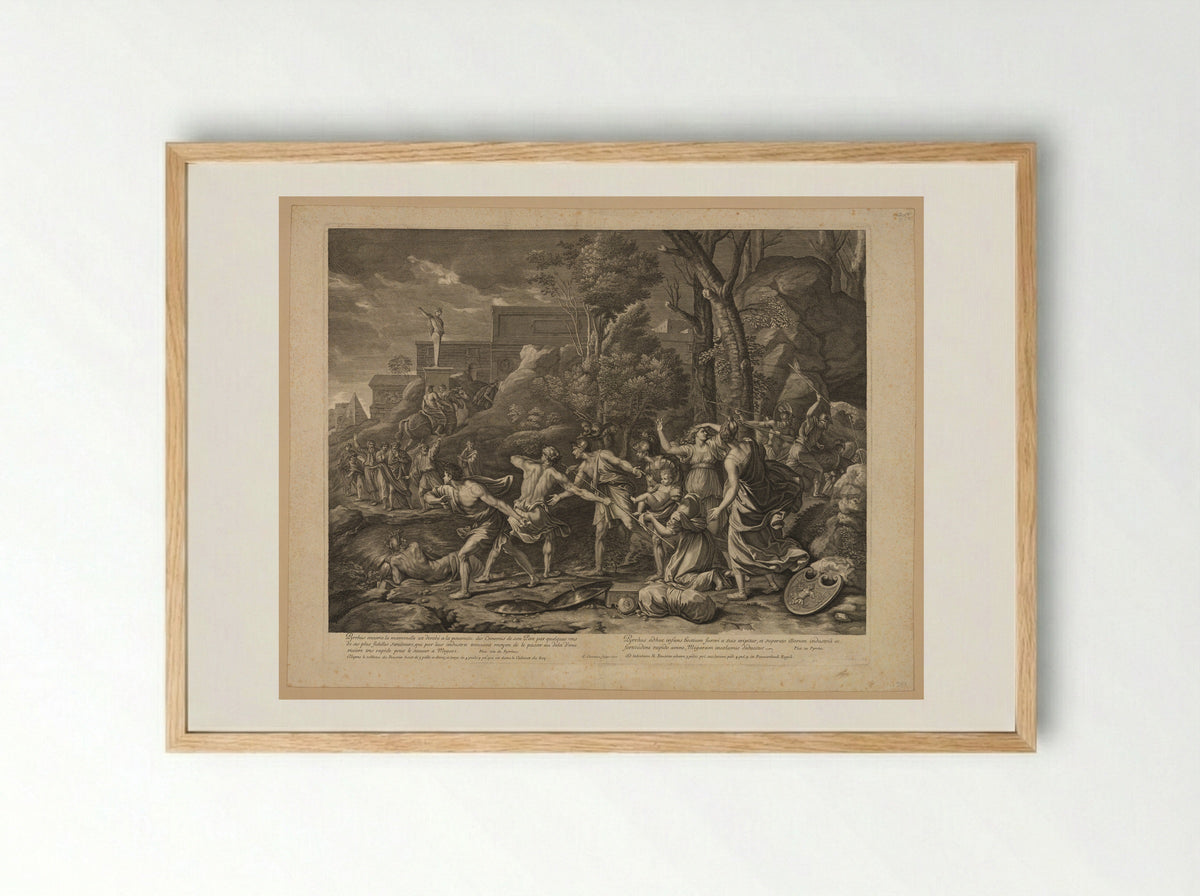 Preservation of the Young Pyrrhus - Guillaume Chasteau - Framed Print Wood