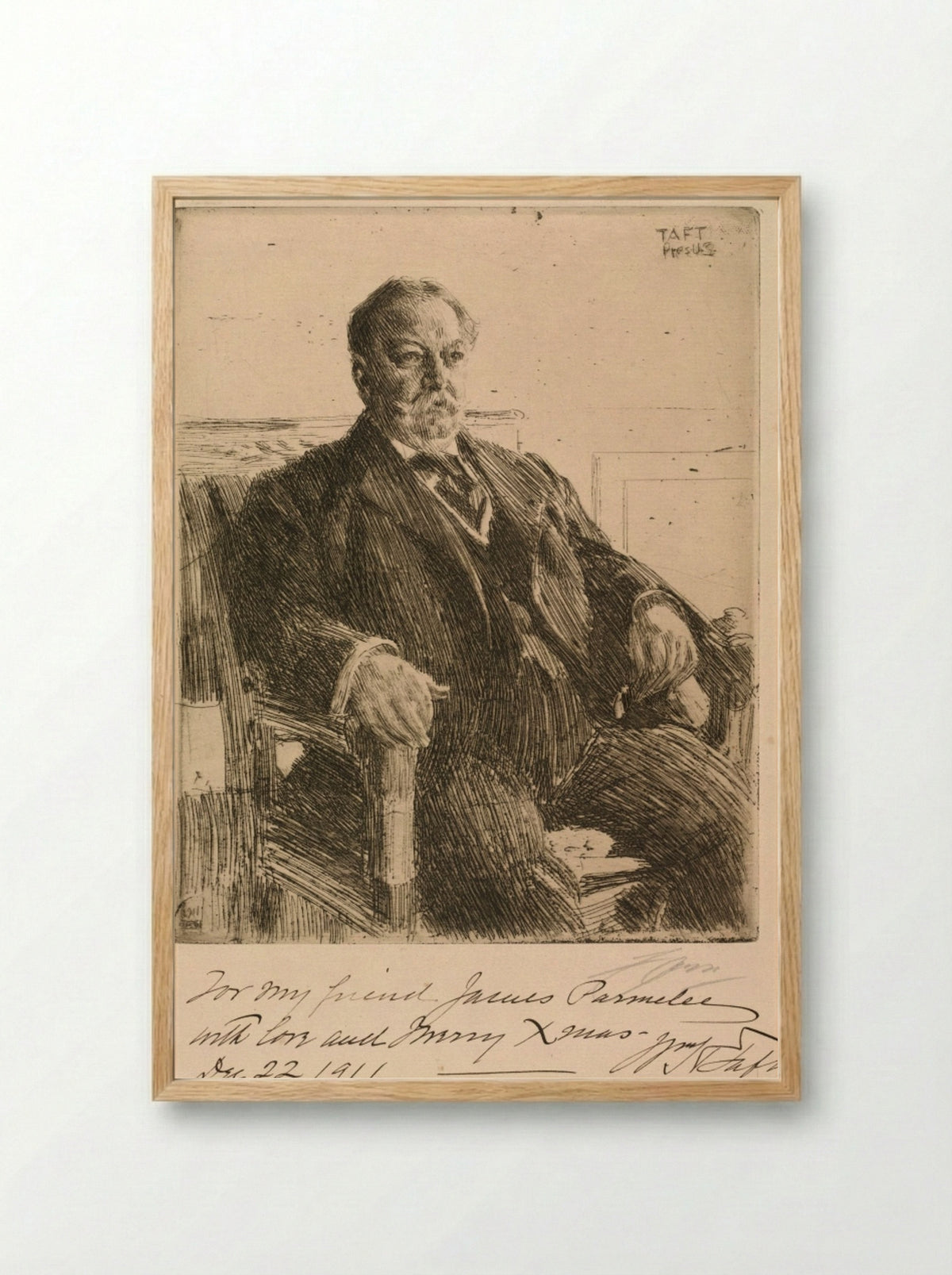 President William Howard Taft - Anders Zorn - Framed Print Wood