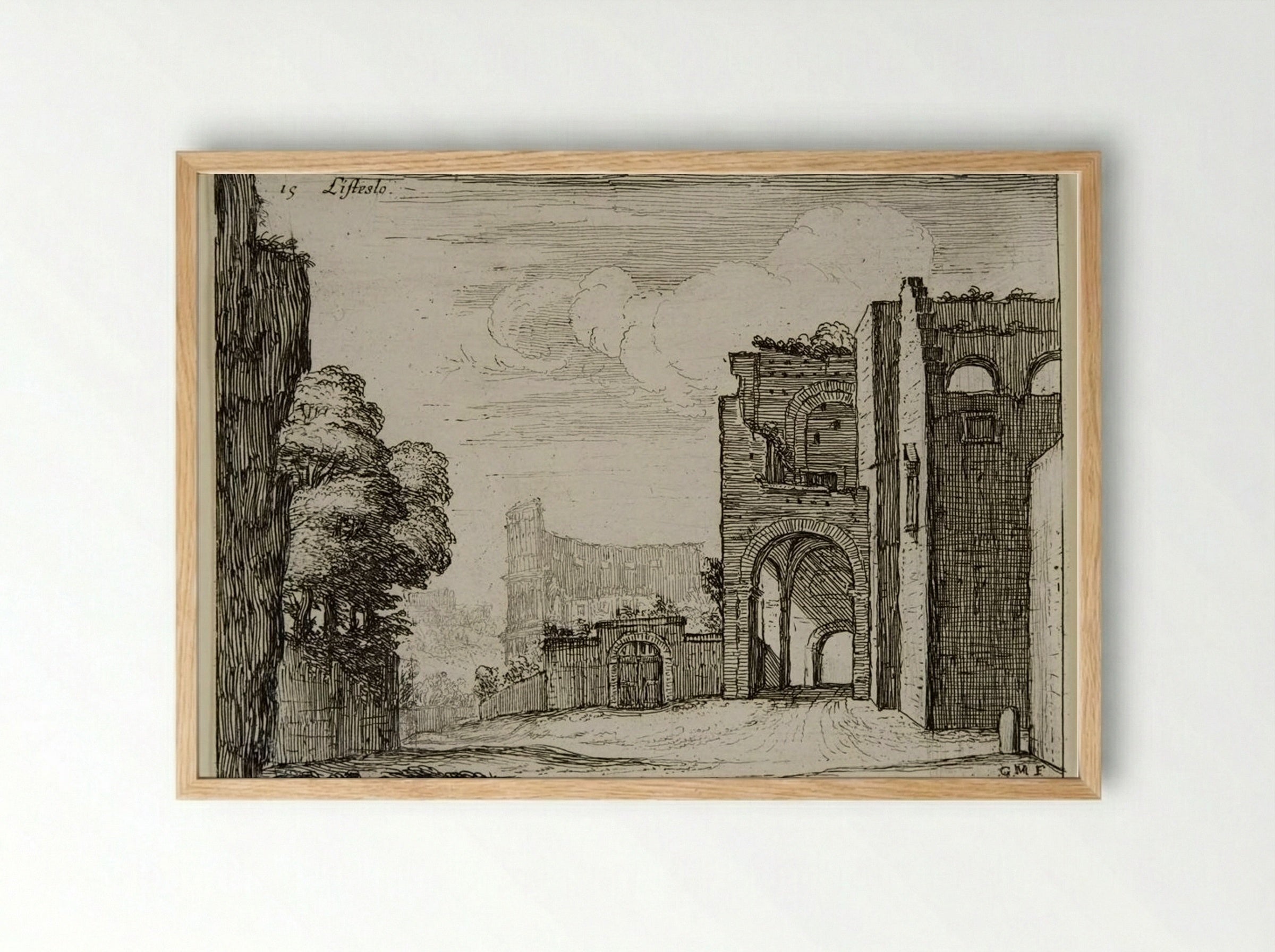 Presso alla Navicella - Giovanni Battista Mercati - Framed Print Wood