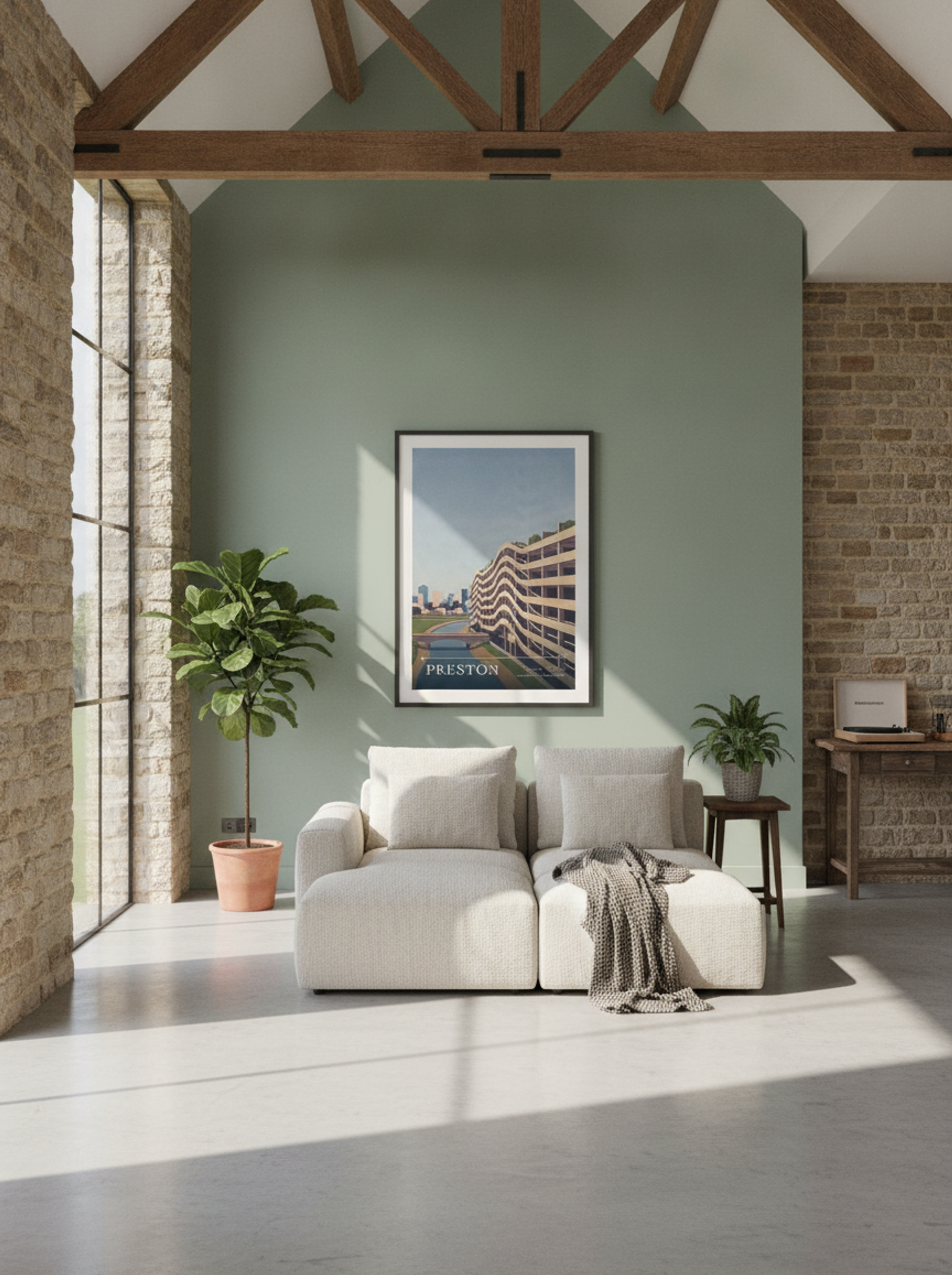 Preston Lancashire United Kingdom Travel Poster - Lifestyle