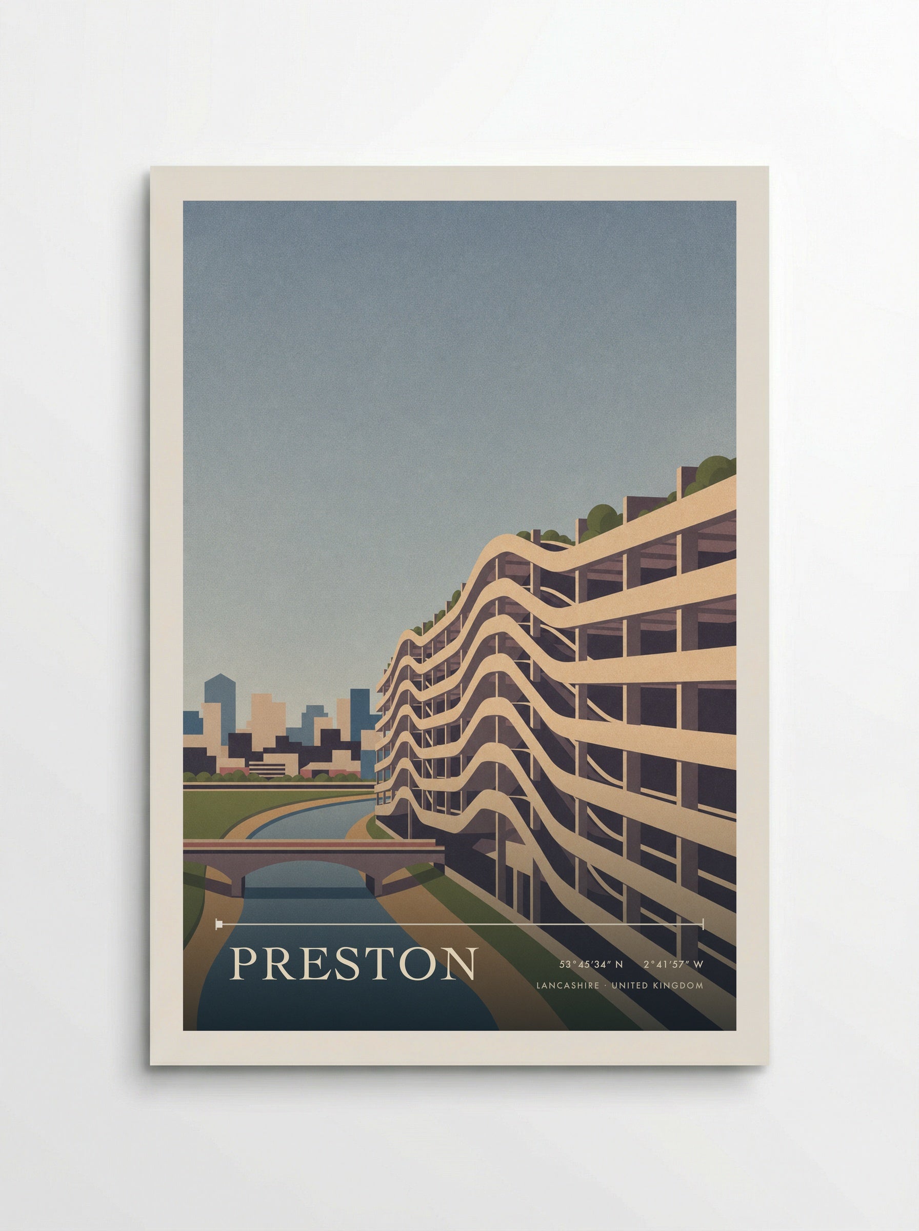 Preston Lancashire United Kingdom Travel Poster - Poster