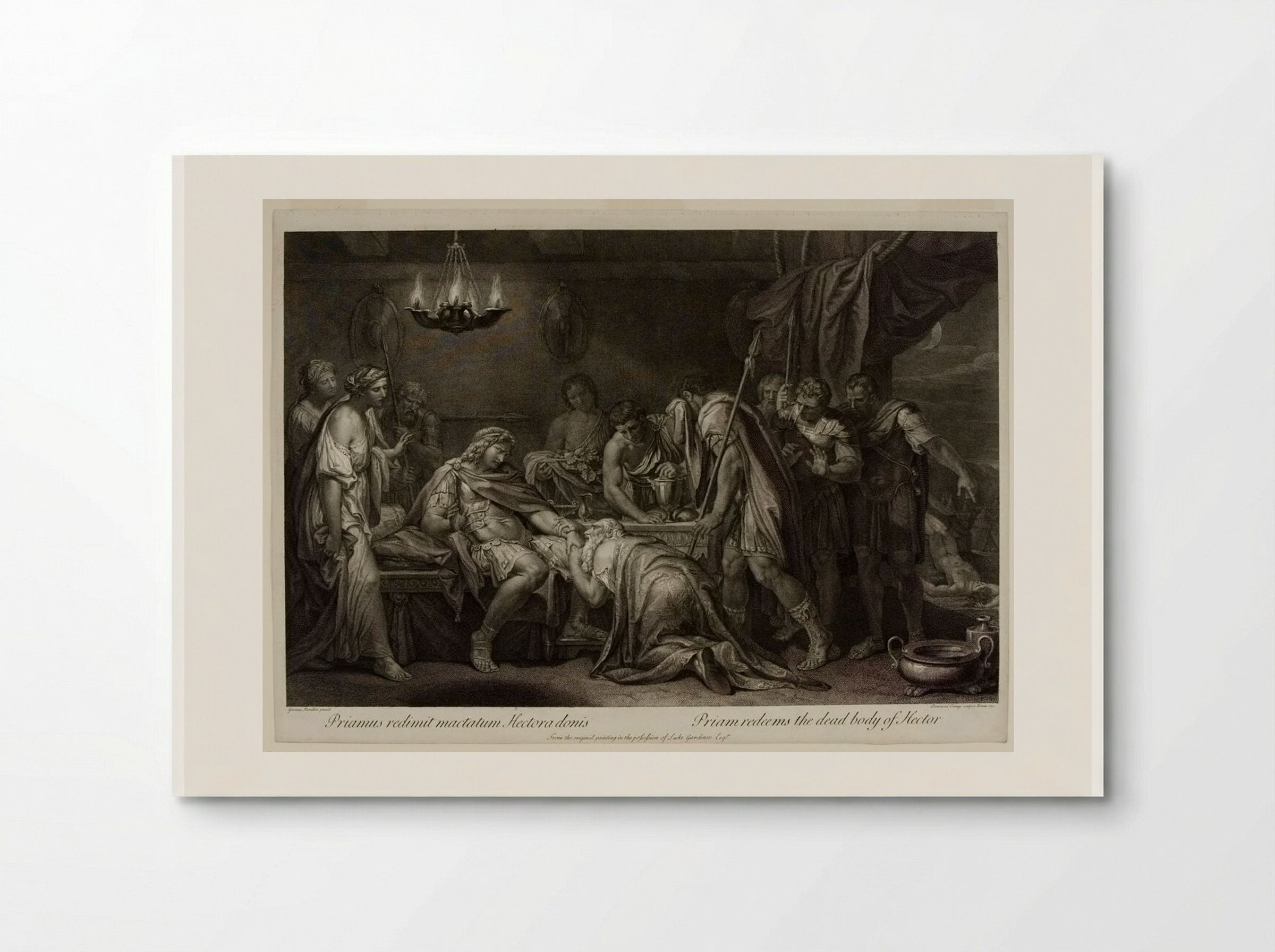 Priam redeems the dead body of Hector - Domenico Cunego - Poster