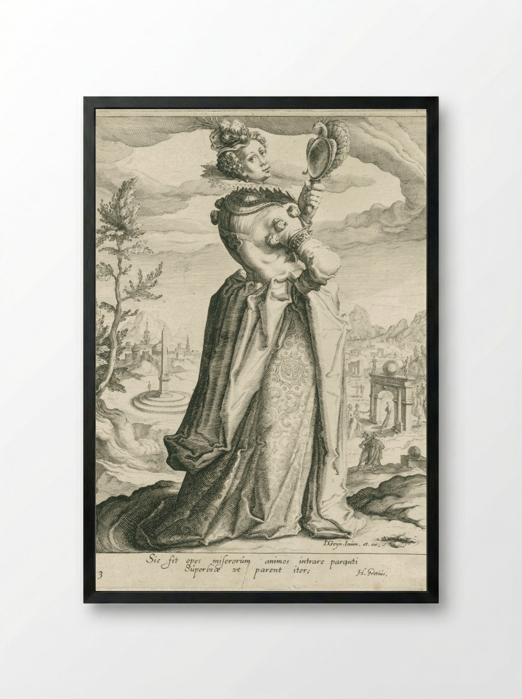 Pride (Superbia) - Zacharias Dolendo - Framed Print Black