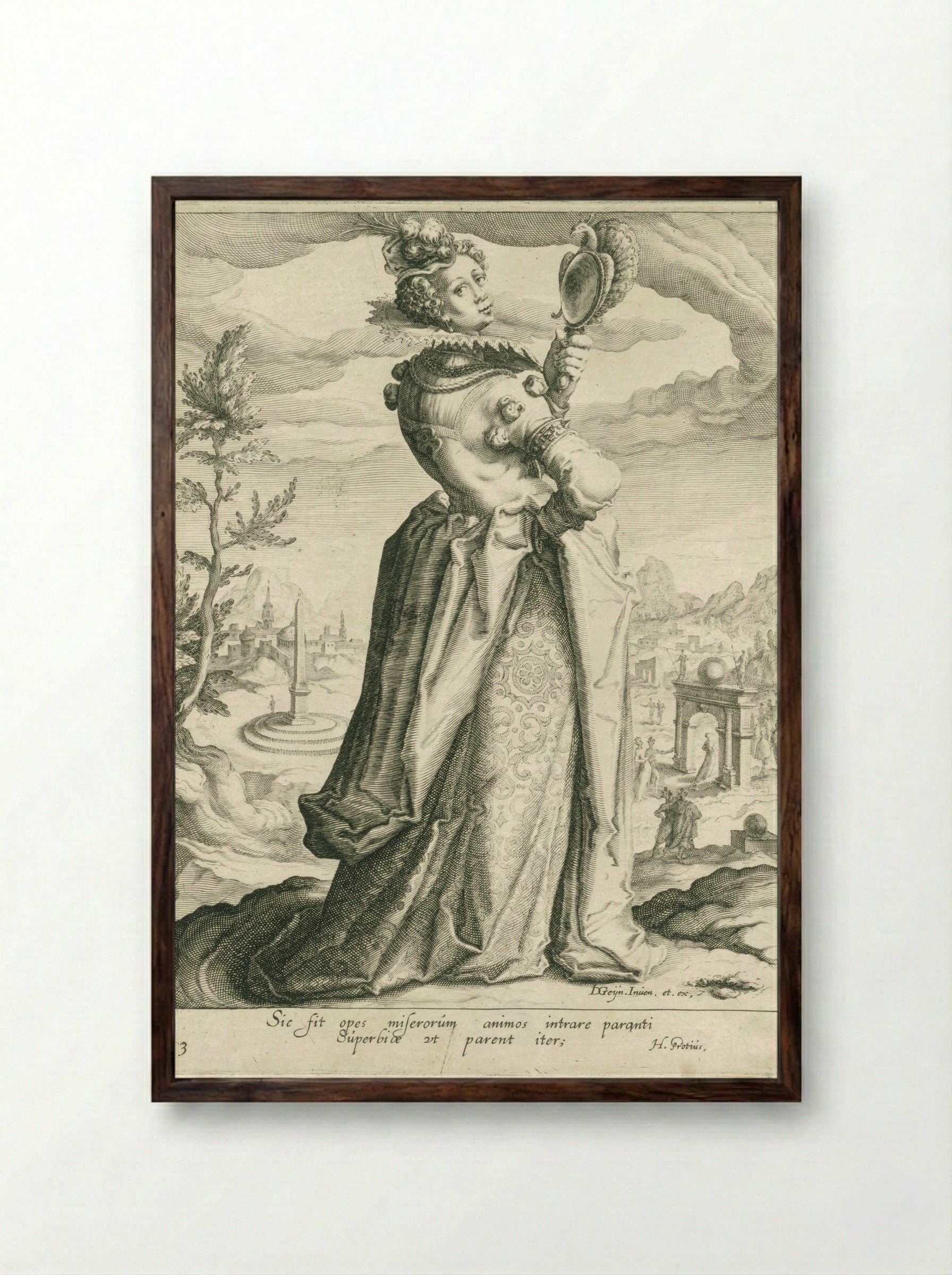 Pride (Superbia) - Zacharias Dolendo - Framed Print Dark Wood