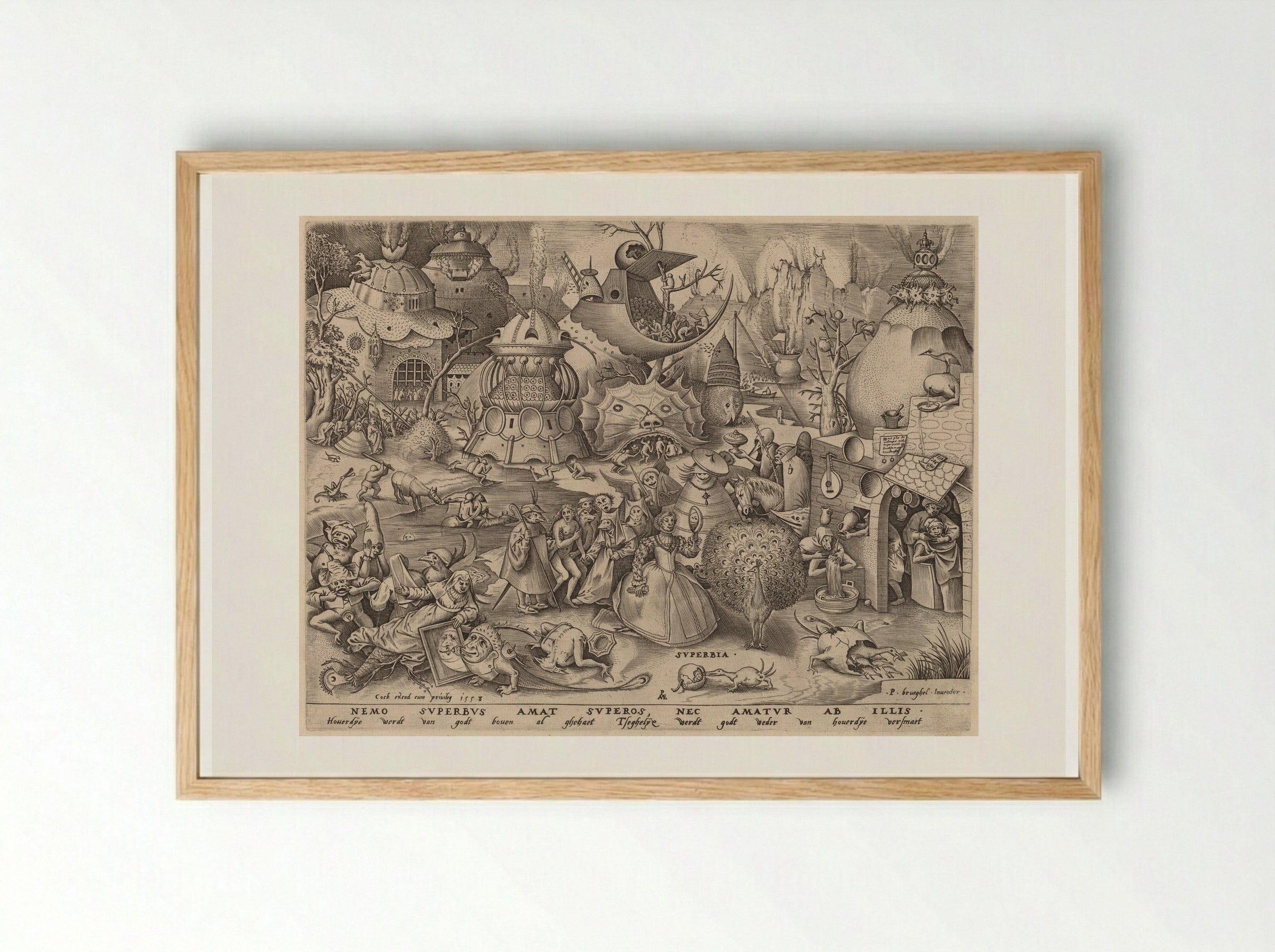 Pride (Superbia) - Pieter Bruegel the Elder - Framed Print Wood