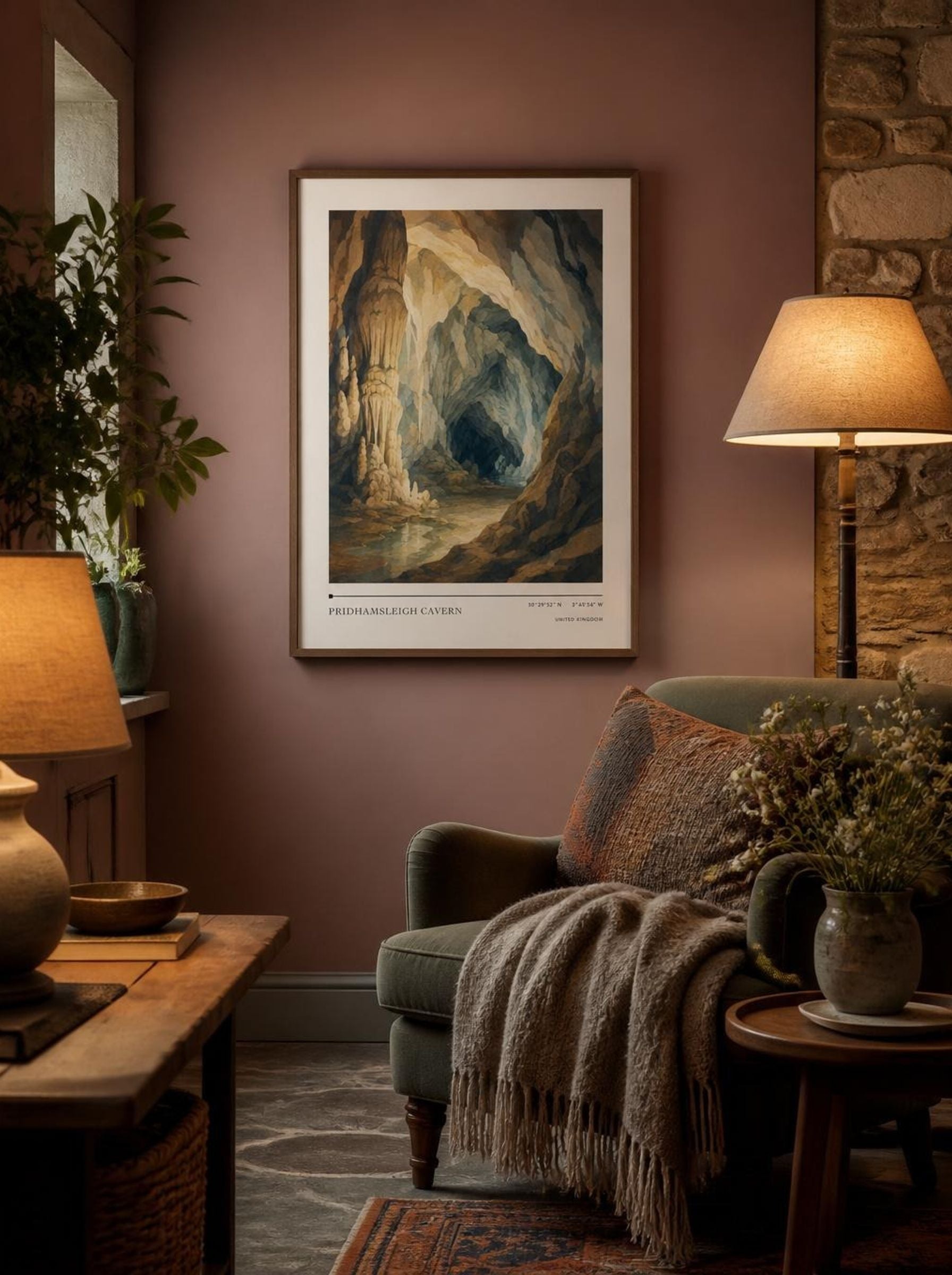 Pridhamsleigh Cavern United Kingdom Travel Poster - Lifestyle