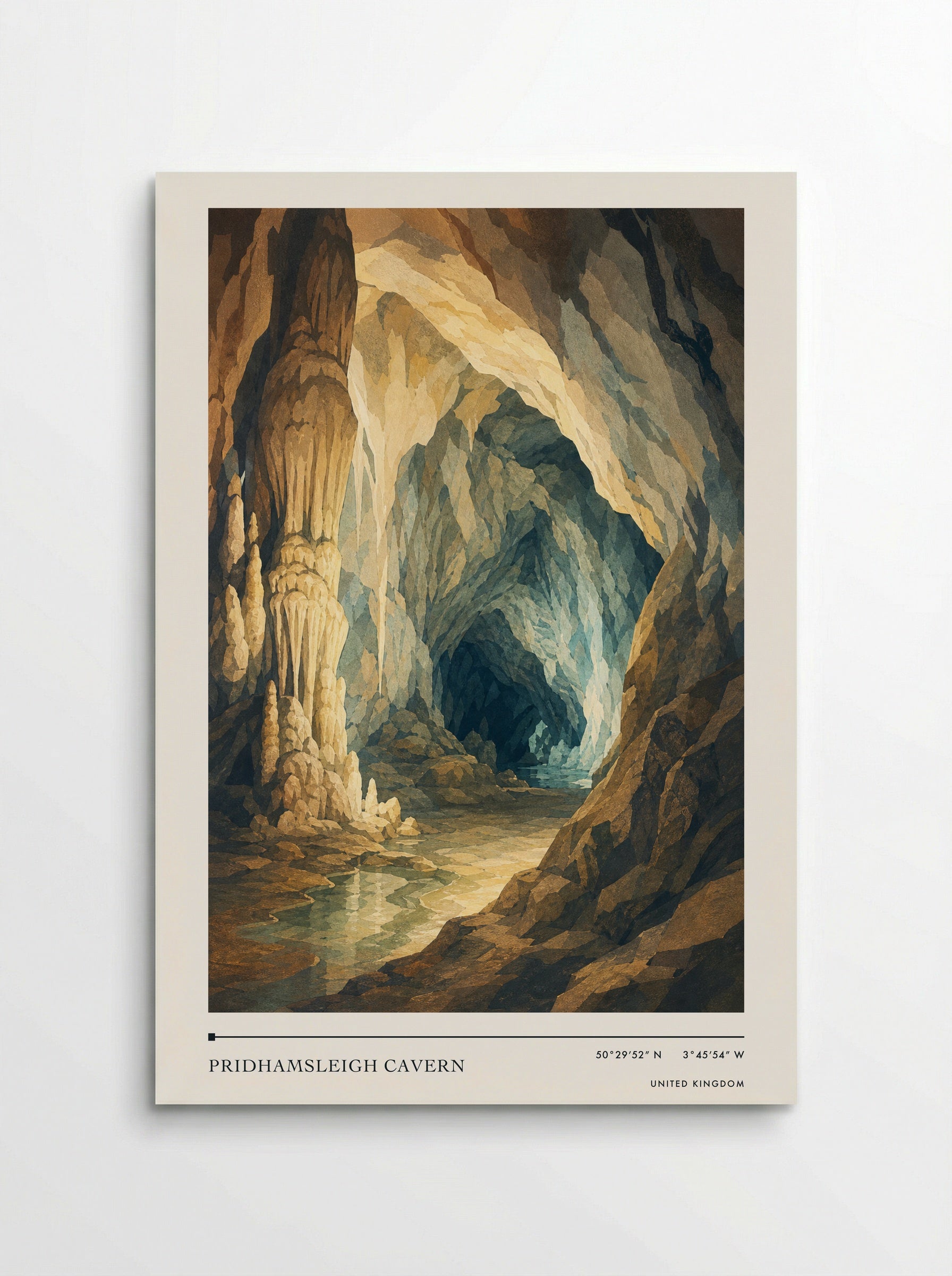 Pridhamsleigh Cavern United Kingdom Travel Poster - Poster