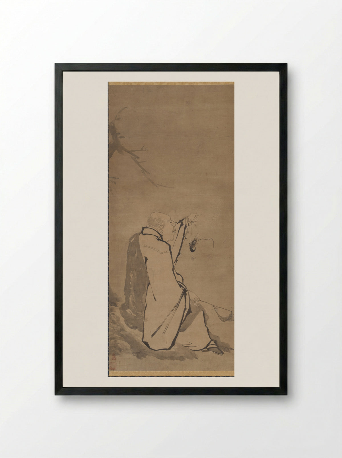 Priest Xianzi - Unkoku Tōgan - Framed Print Black