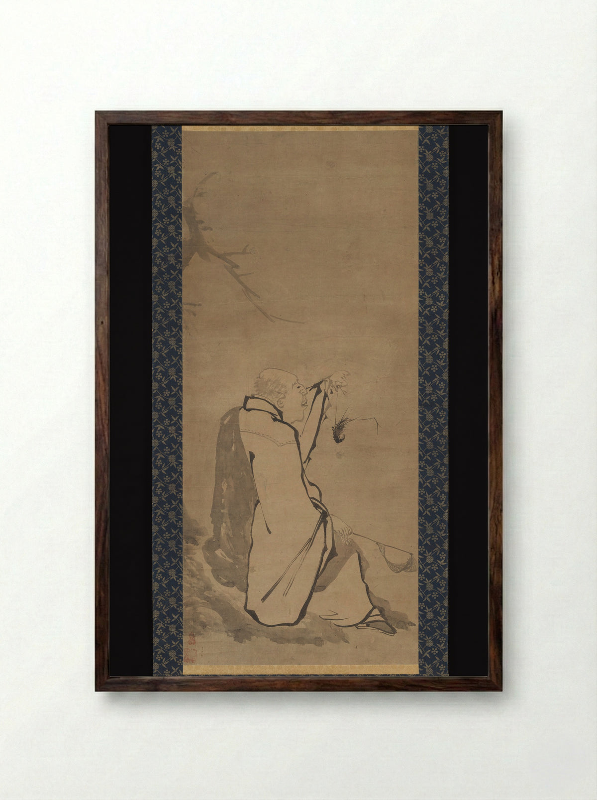 Priest Xianzi - Unkoku Tōgan - Framed Print Dark Wood