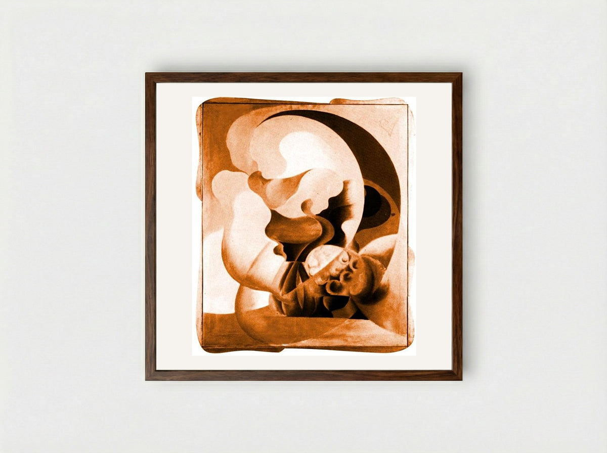 Primavera (Spring) - Giacomo Balla - Framed Print Dark Wood