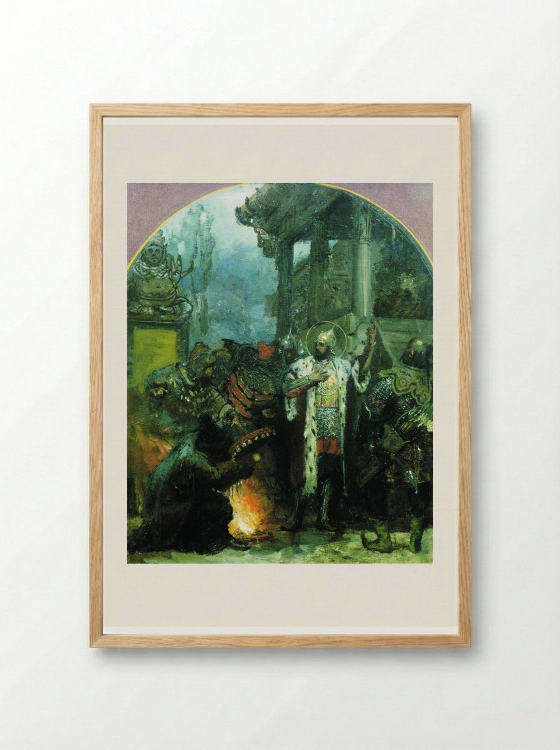 Prince Alexander Nevsky in the Golden Horde - Henryk Siemiradzki - Framed Print Wood