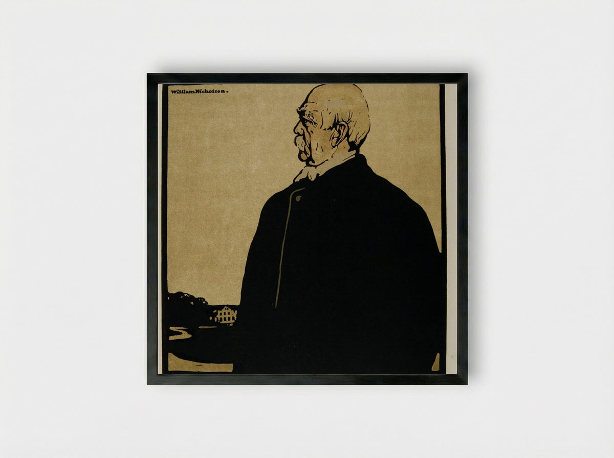 Prince Bismarck - William Nicholson - Framed Print Black