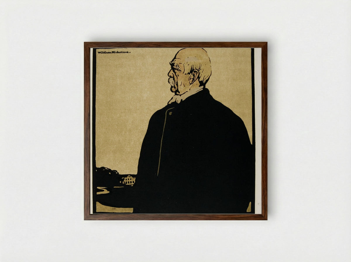 Prince Bismarck - William Nicholson - Framed Print Dark Wood