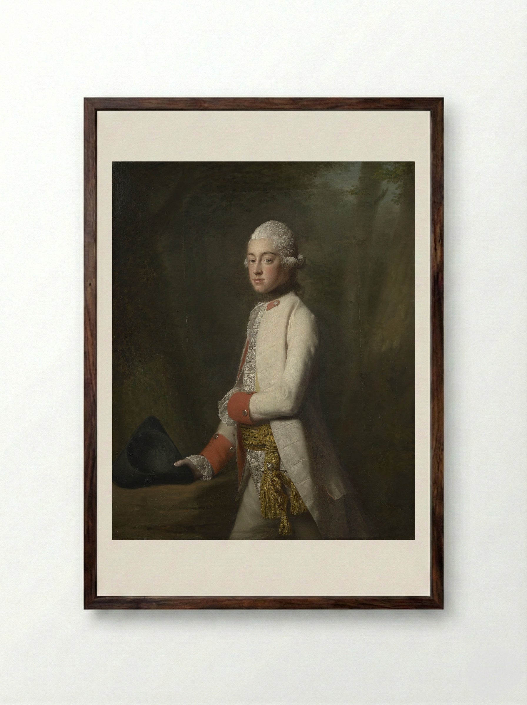 Prince George Augustus of Mecklenburg-Strelitz - Allan Ramsay - Framed Print Dark Wood