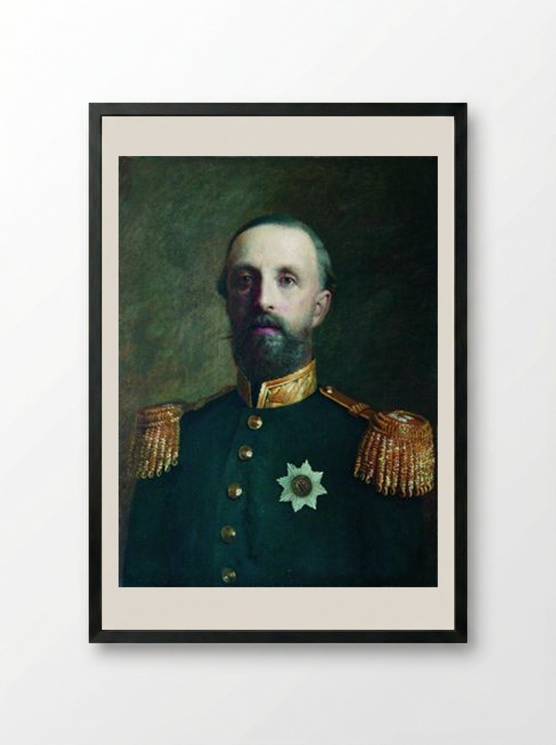 Prince Oscar Bernadotte, Duke of Ostgotlandiya - Konstantin Makovsky - Framed Print Black