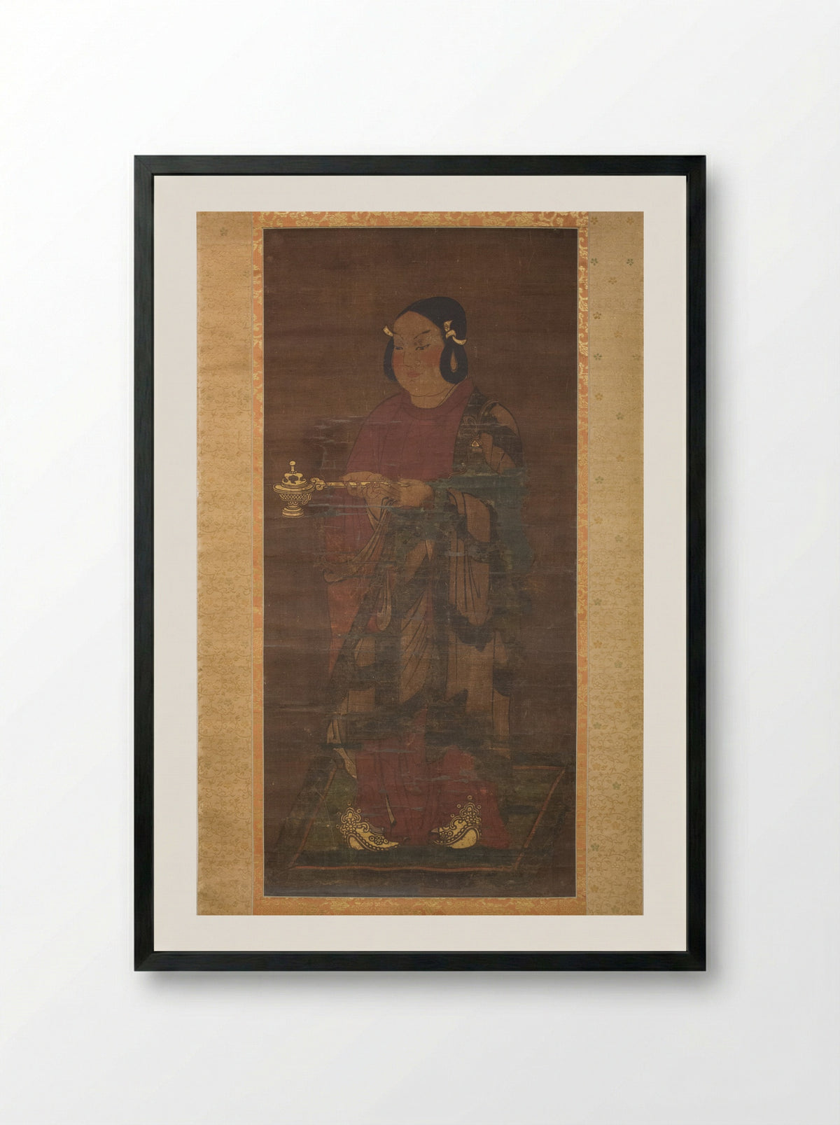 Prince Shōtoku at Age Sixteen - Toba Sōjō - Framed Print Black