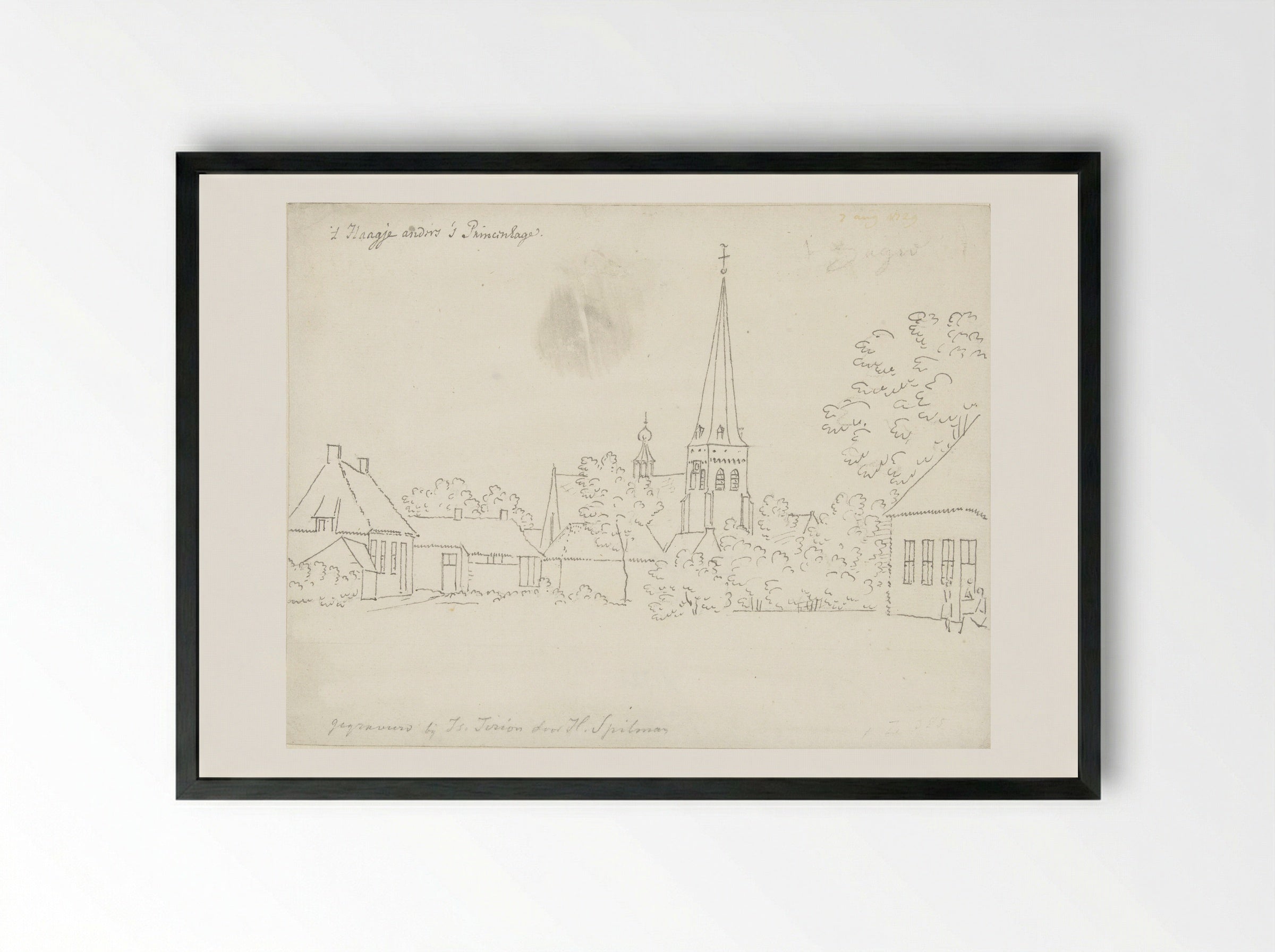 Princenhage, bij Breda - Cornelis Pronk - Framed Print Black